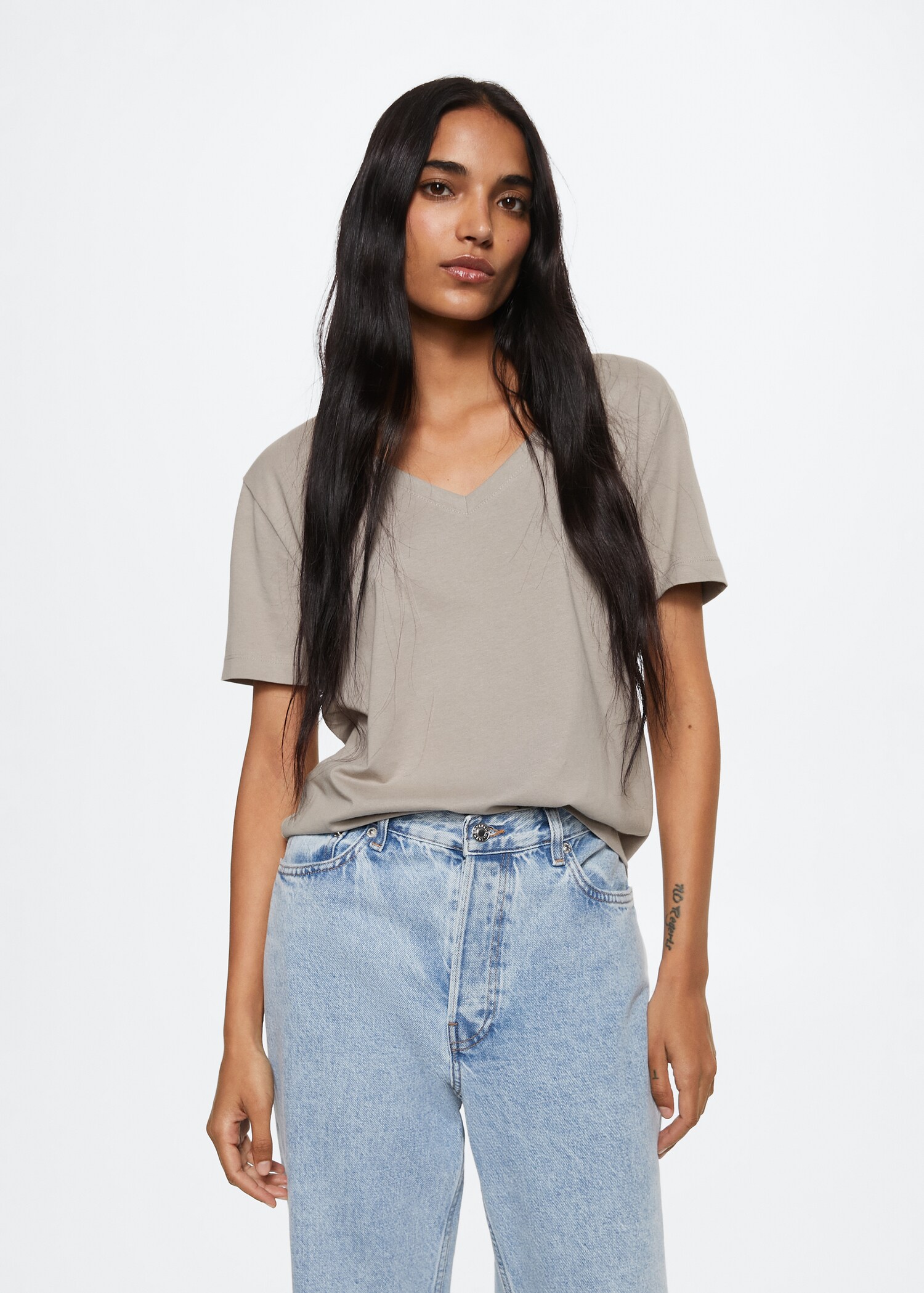 Essential cotton-blend T-shirt - Medium plane