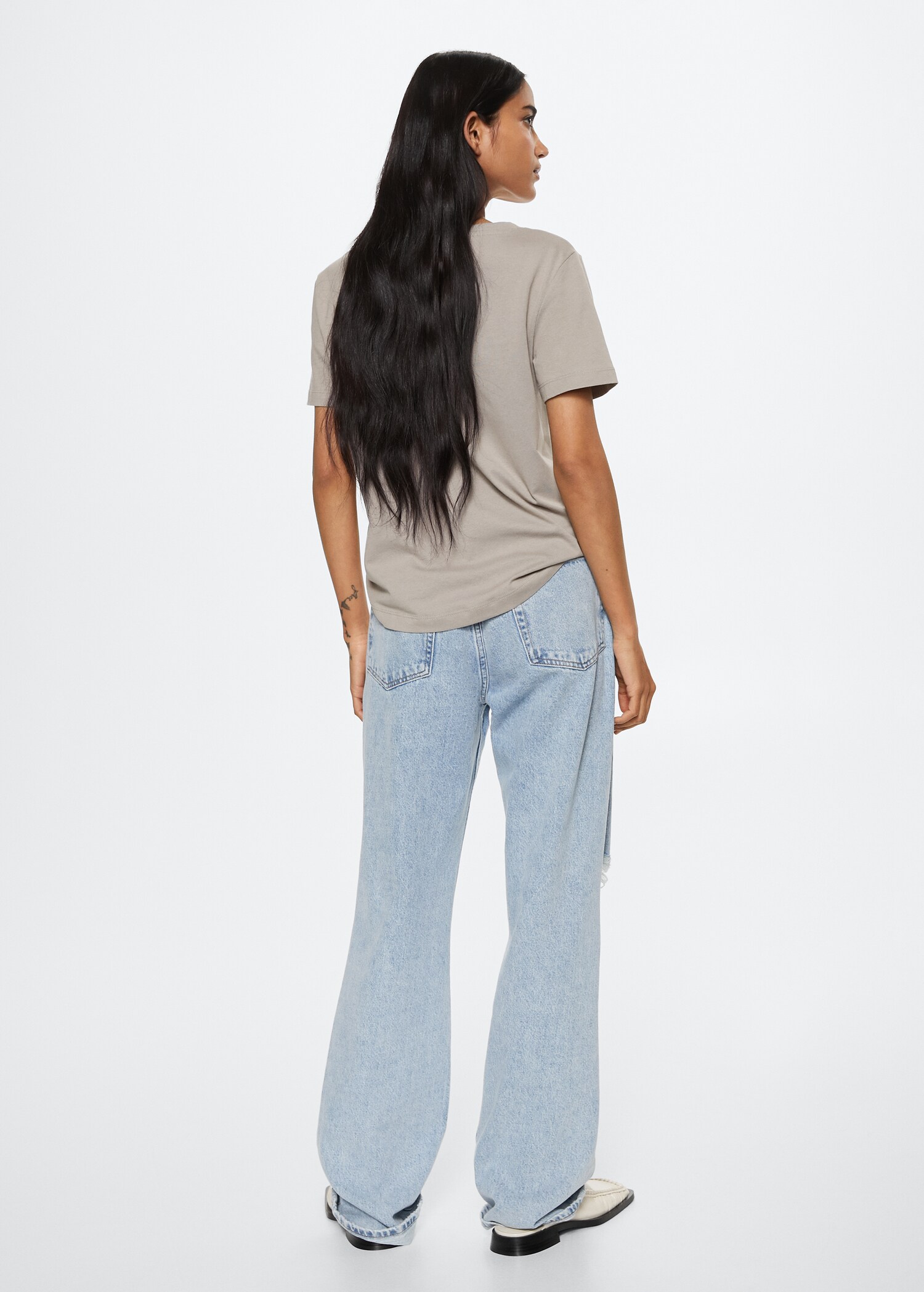 Essential cotton-blend T-shirt - Reverse of the article