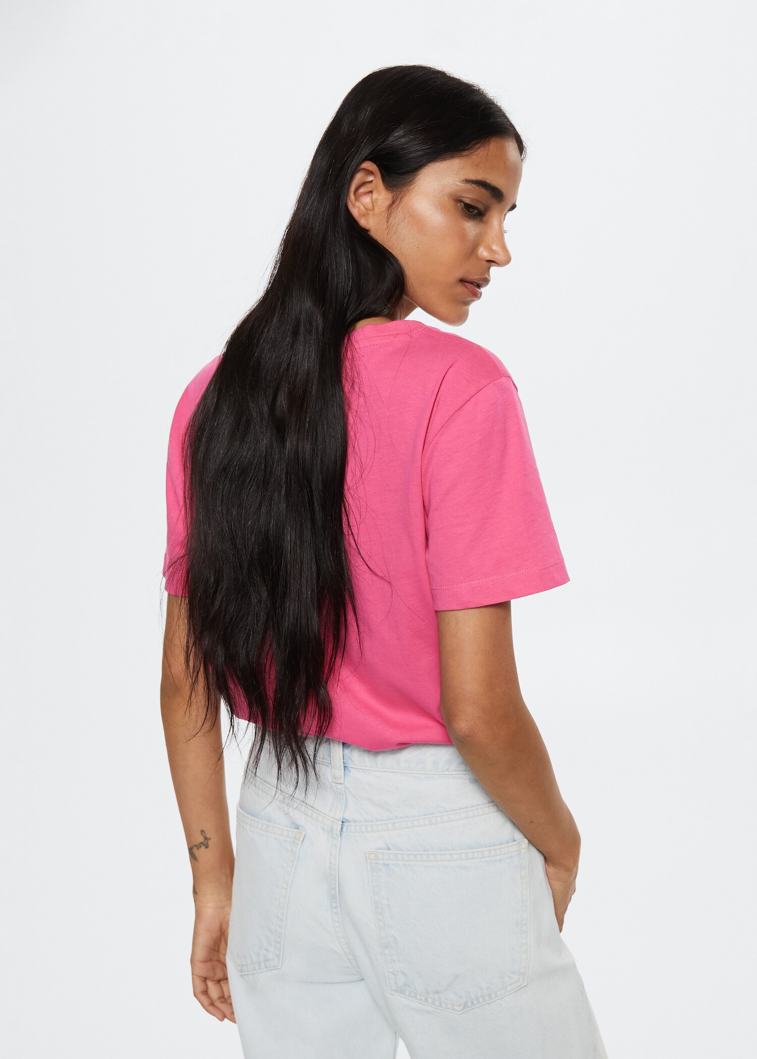 Essential cotton-blend T-shirt - Reverse of the article