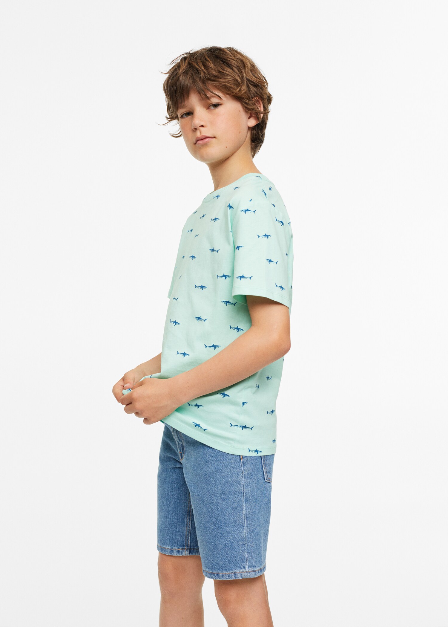 Printed cotton-blend T-shirt - Details of the article 3