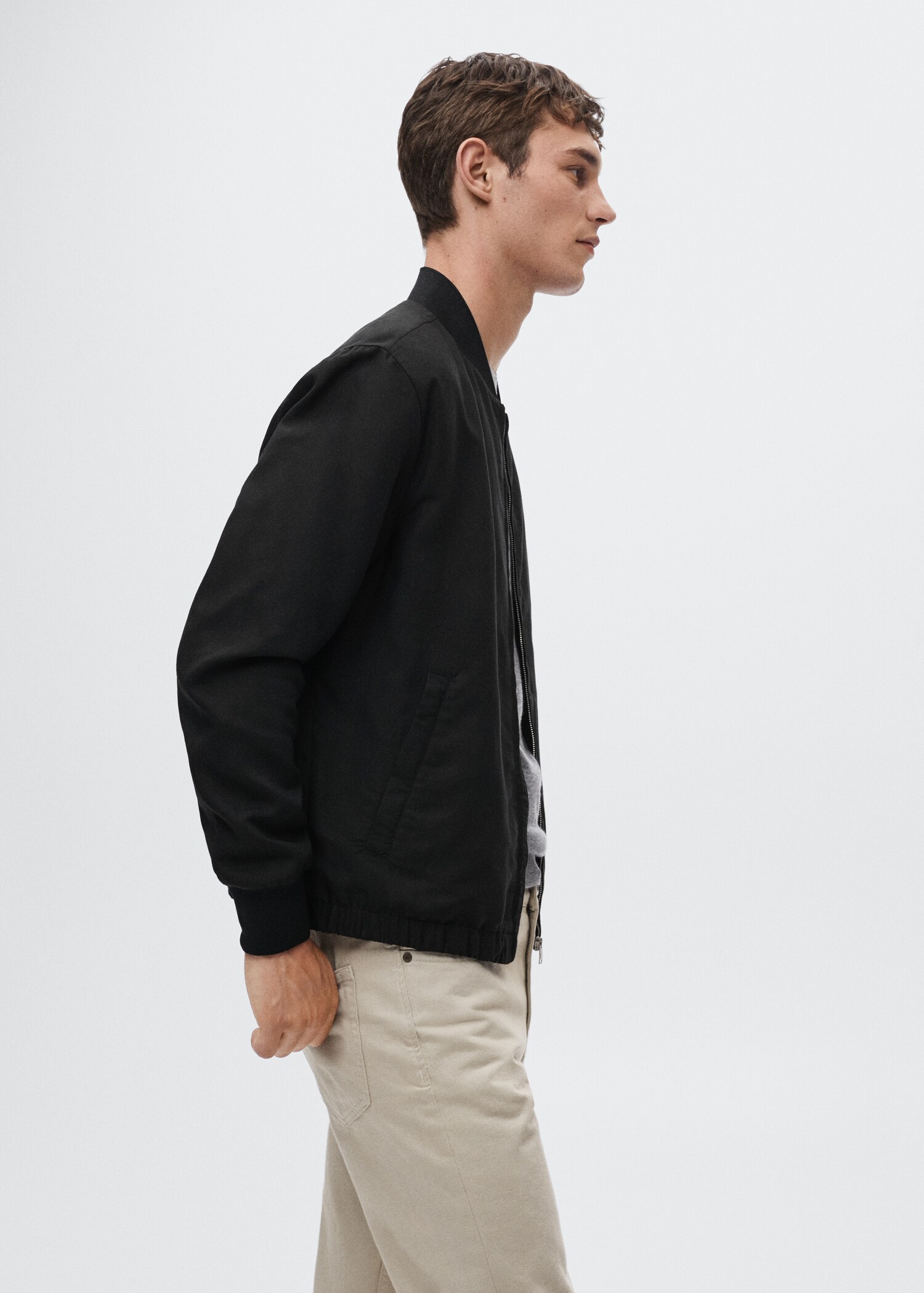 Bomberjacke aus Leinen mit Tencel - Detail des Artikels 2
