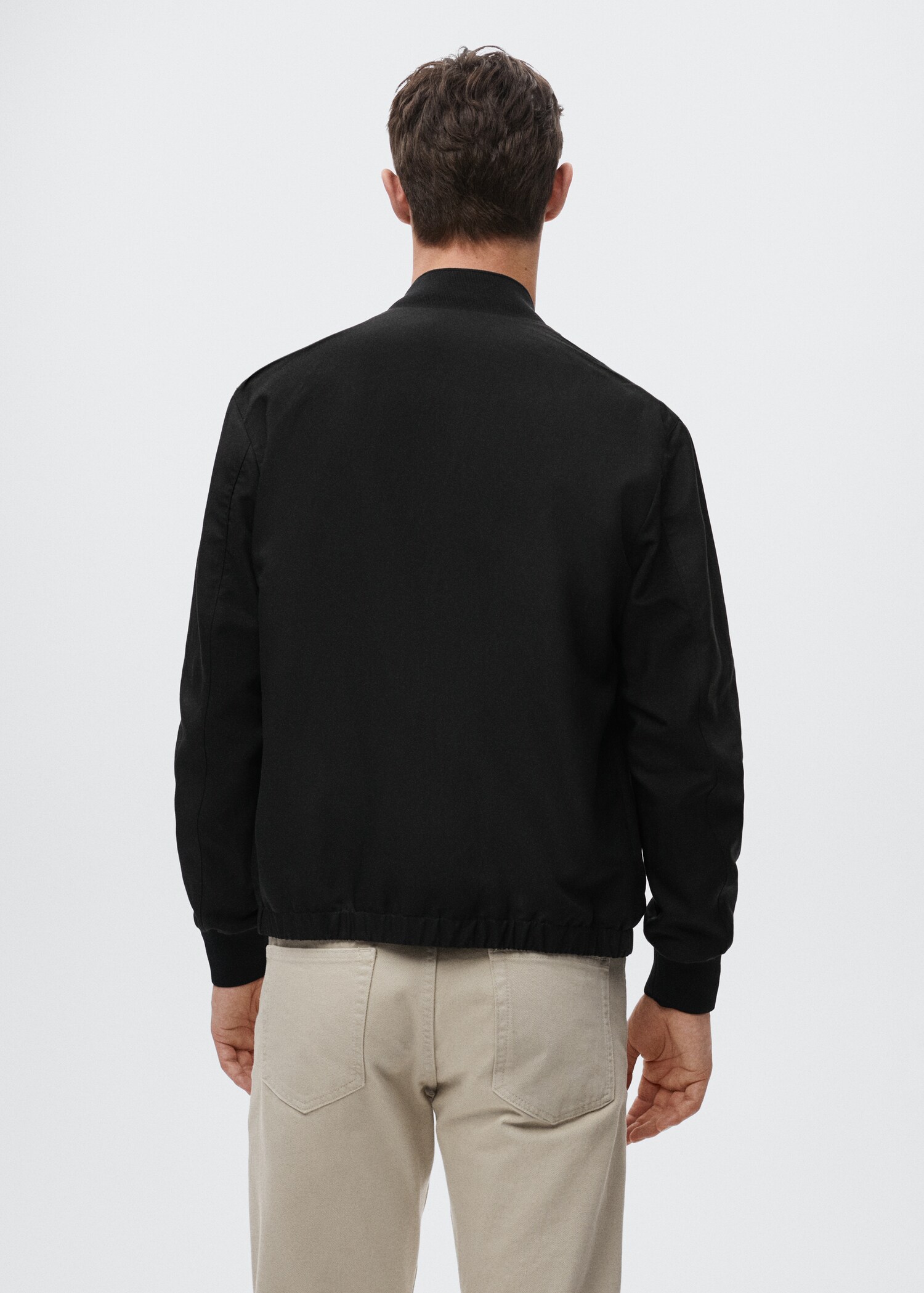 Bomberjacke aus Leinen mit Tencel - Rückseite des Artikels