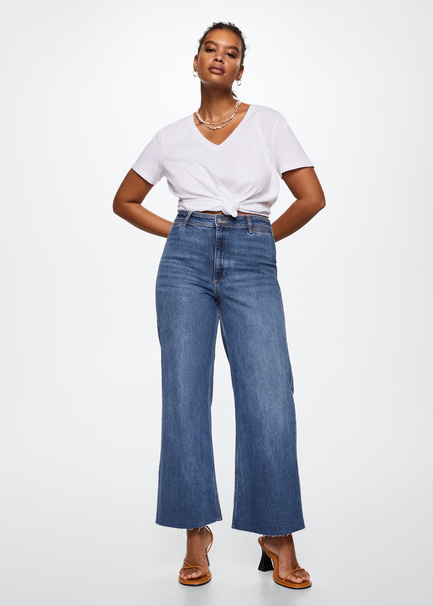 Jeans culotte tiro alto - Detalle del artículo 5