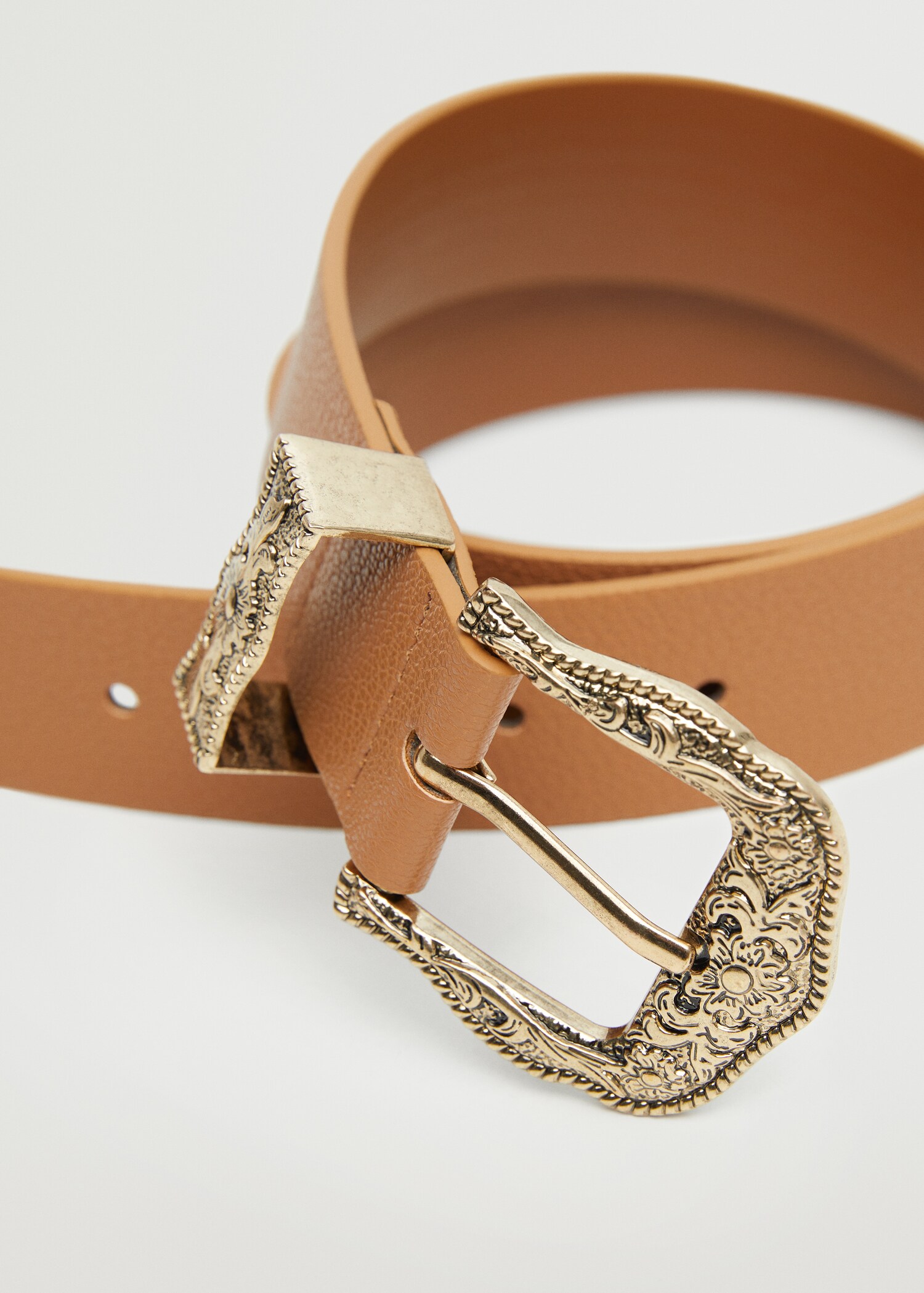 Embossed buckle belt - Medium plane