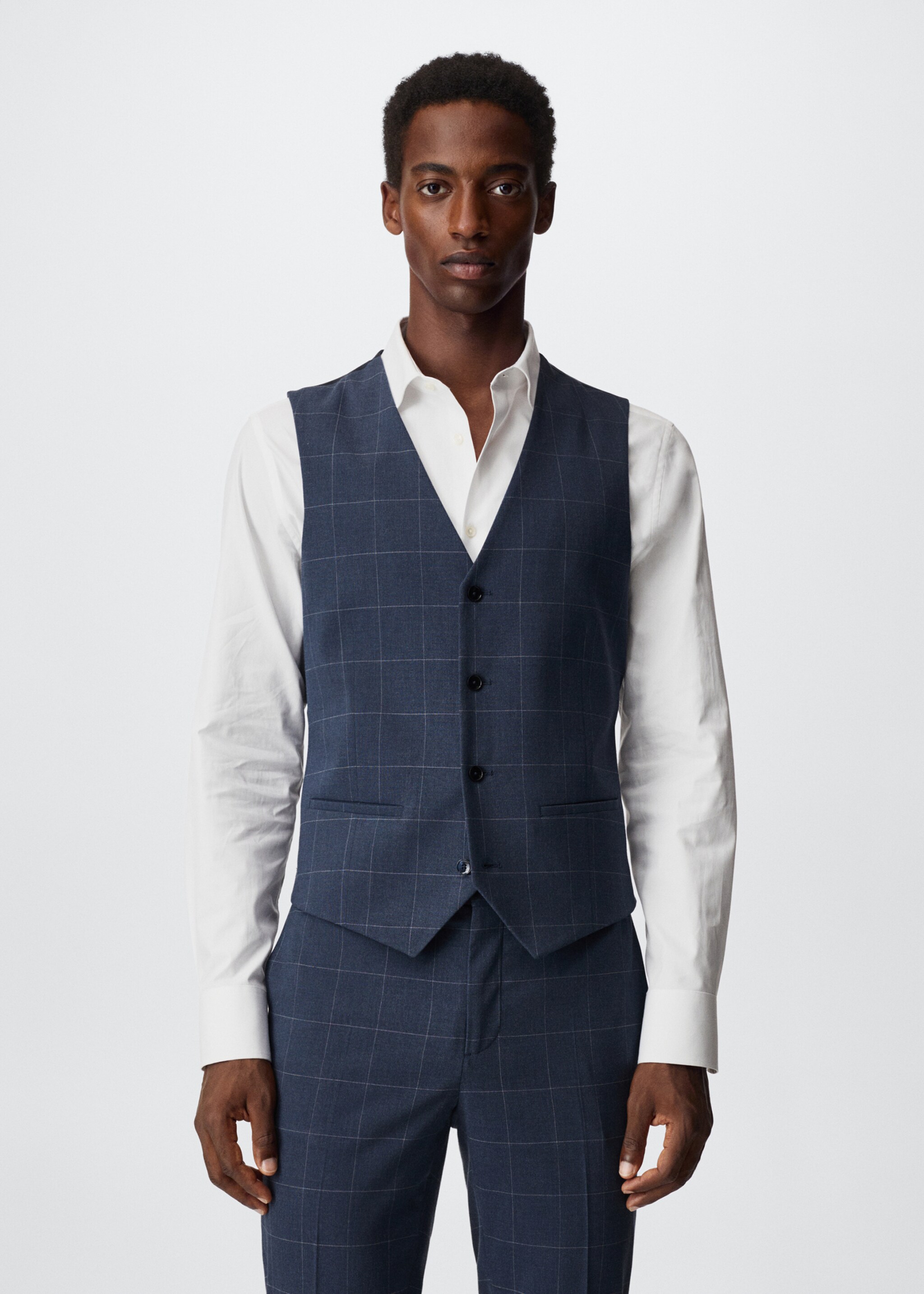 Colete de fato super slim fit - Plano médio