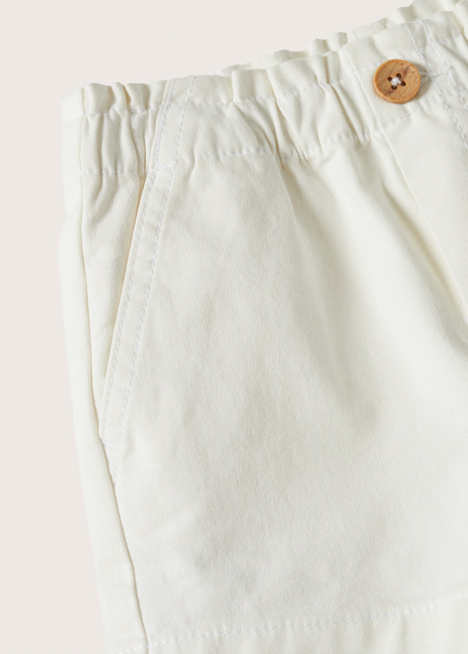 Cotton drawstring waist shorts - Details of the article 9