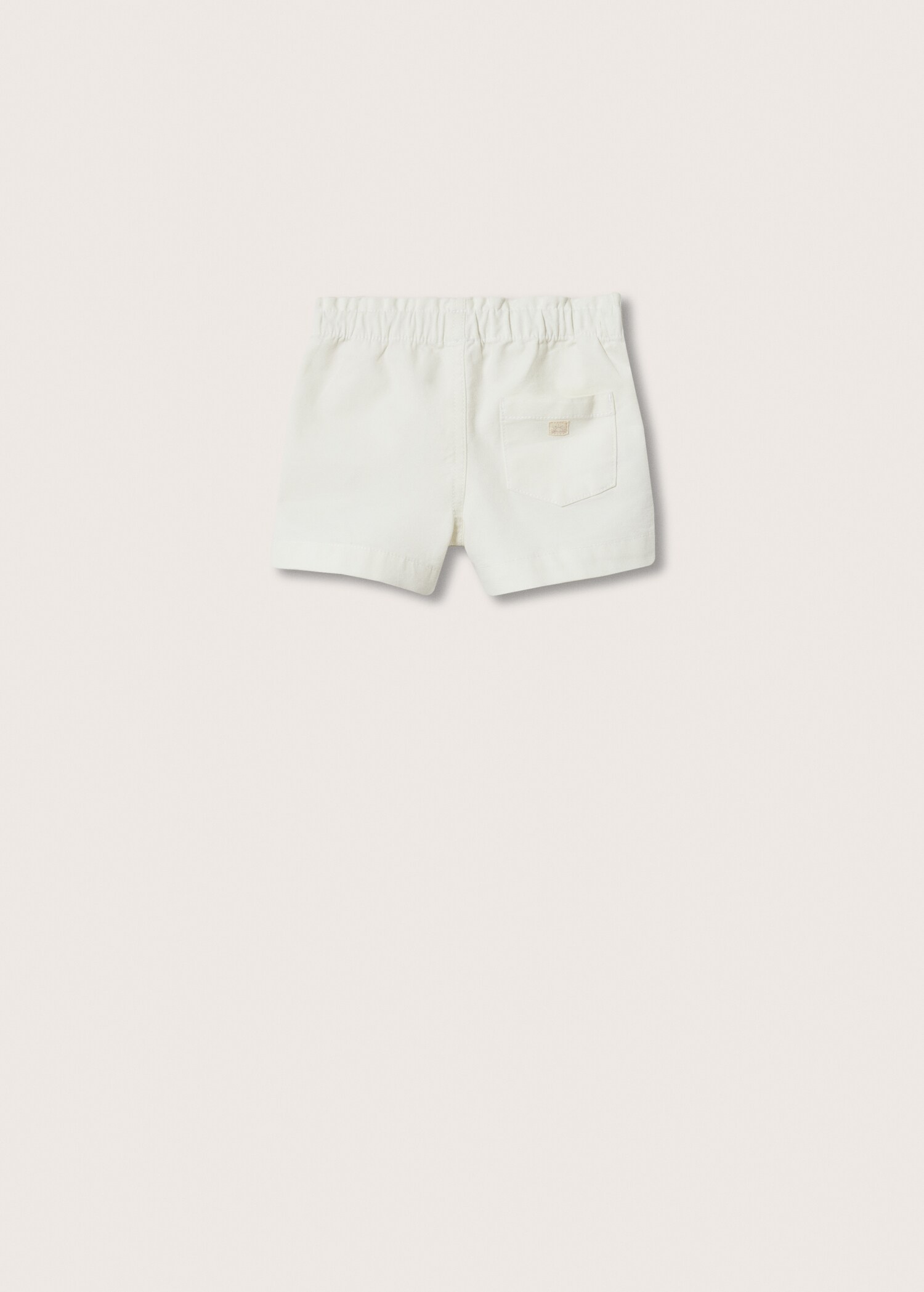 Cotton drawstring waist shorts - Reverse of the article