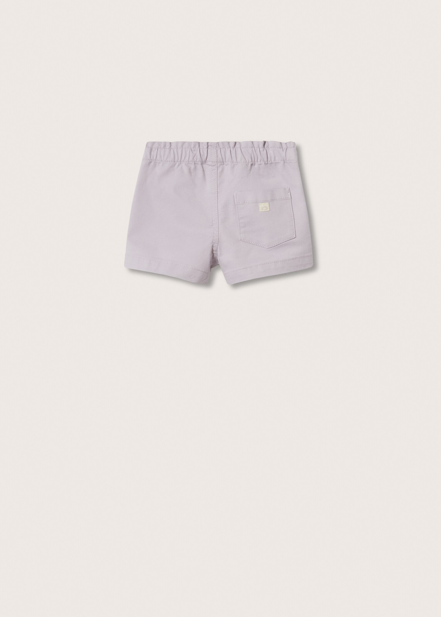 Cotton drawstring waist shorts - Reverse of the article