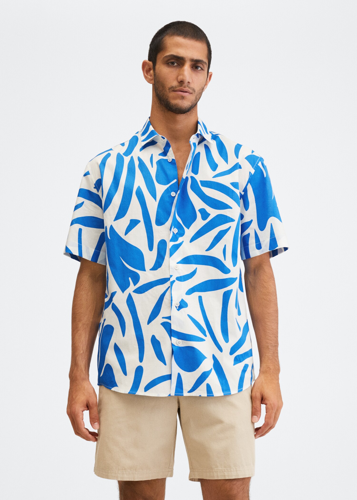 Printed cotton shirt - Medium plane