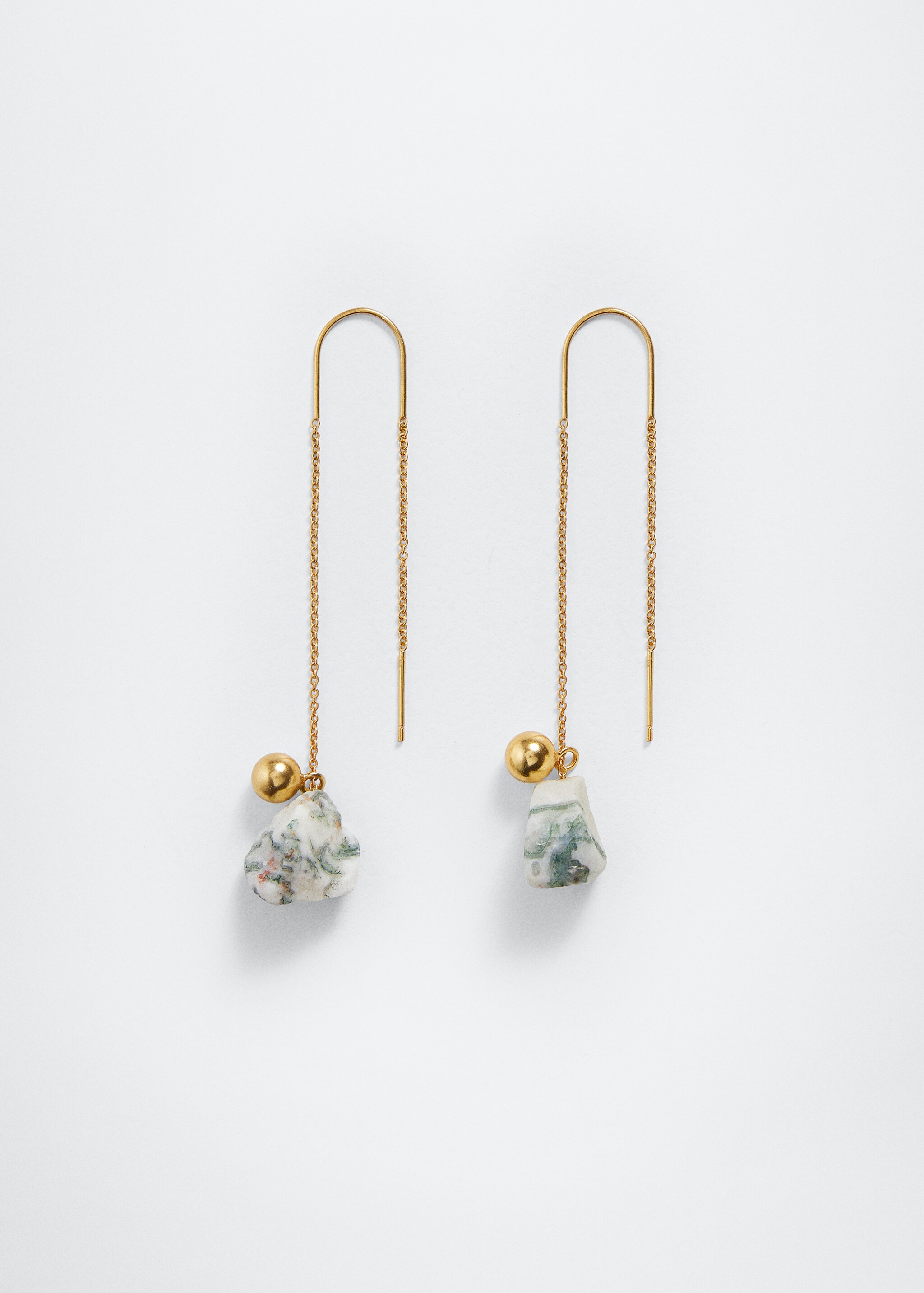 Stone thread earrings - Article without model