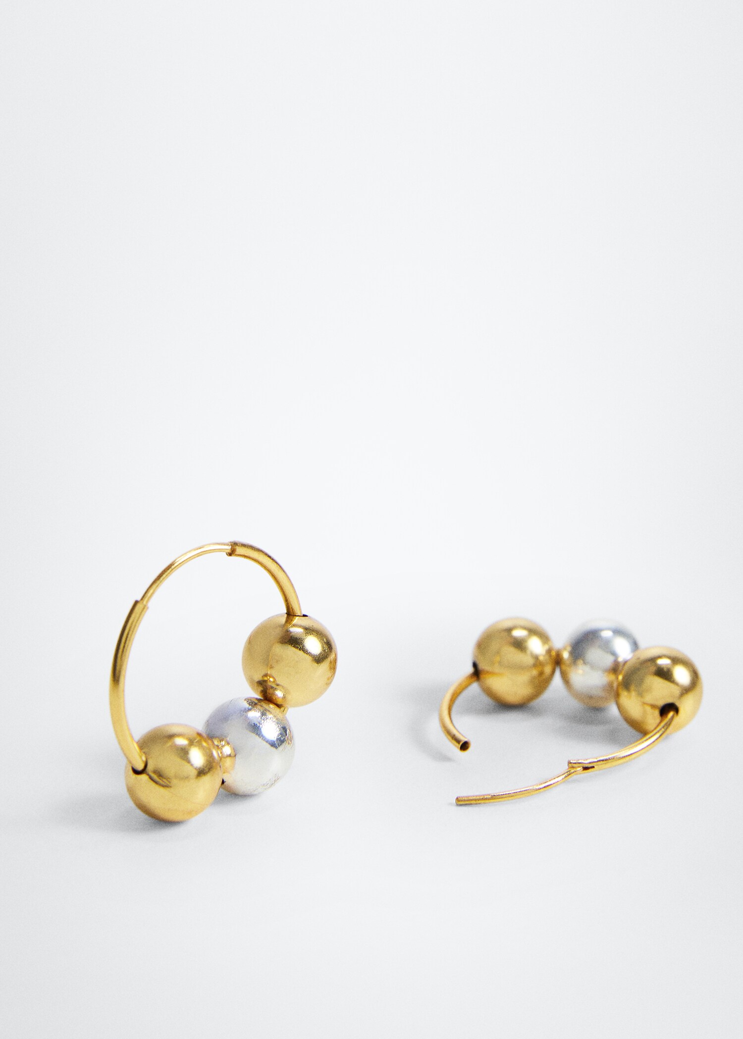 24K combined earrings - Medium plane