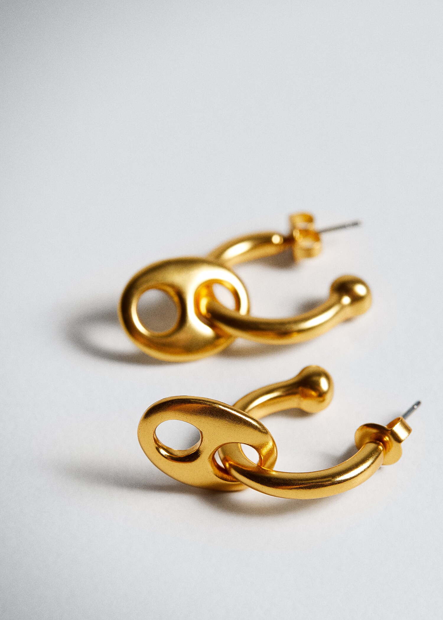 Hoop pendant earrings - Medium plane