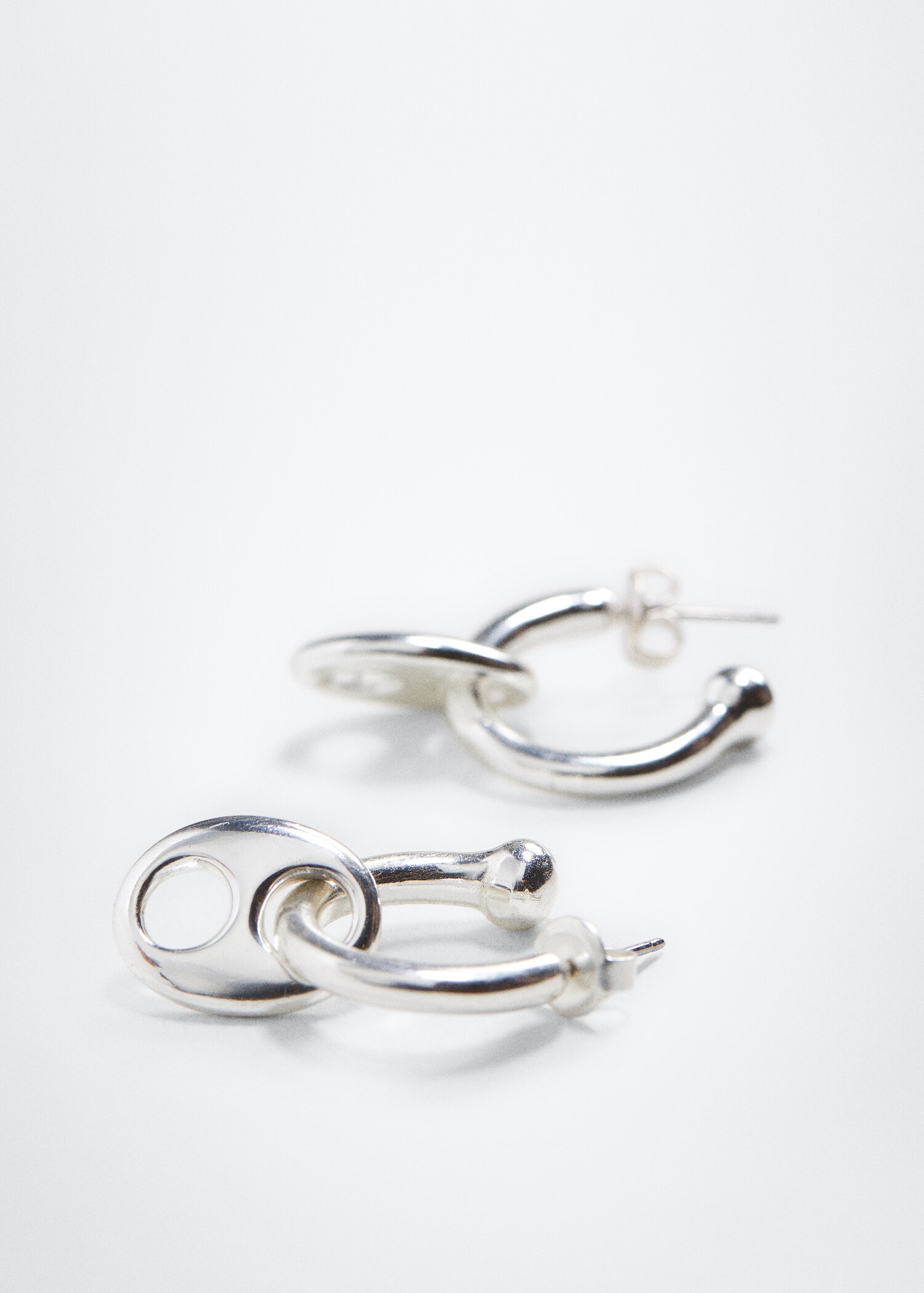 Hoop pendant earrings - Medium plane
