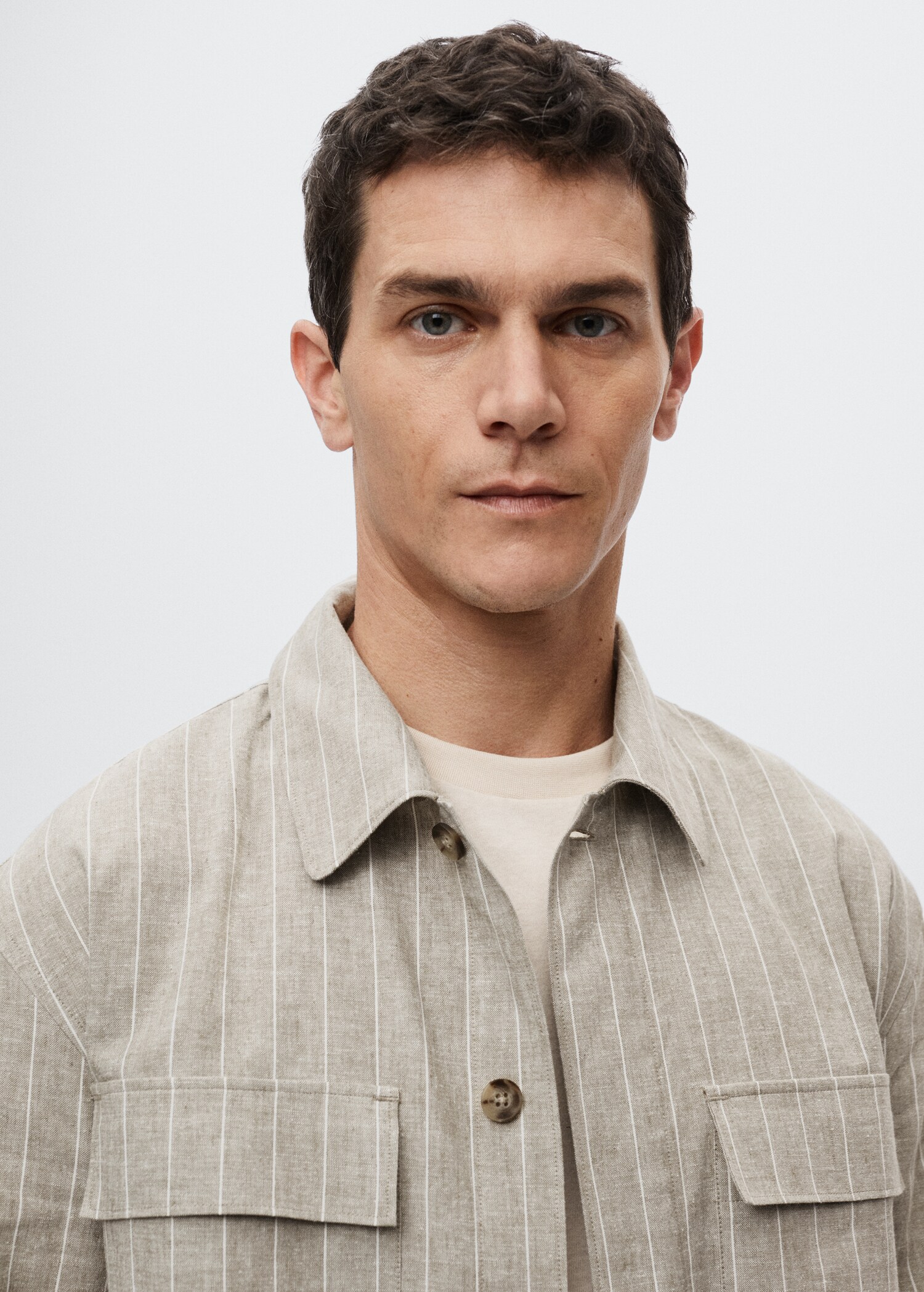 Sobrecamisa cotó lli ratlles - Detall de l'article 1