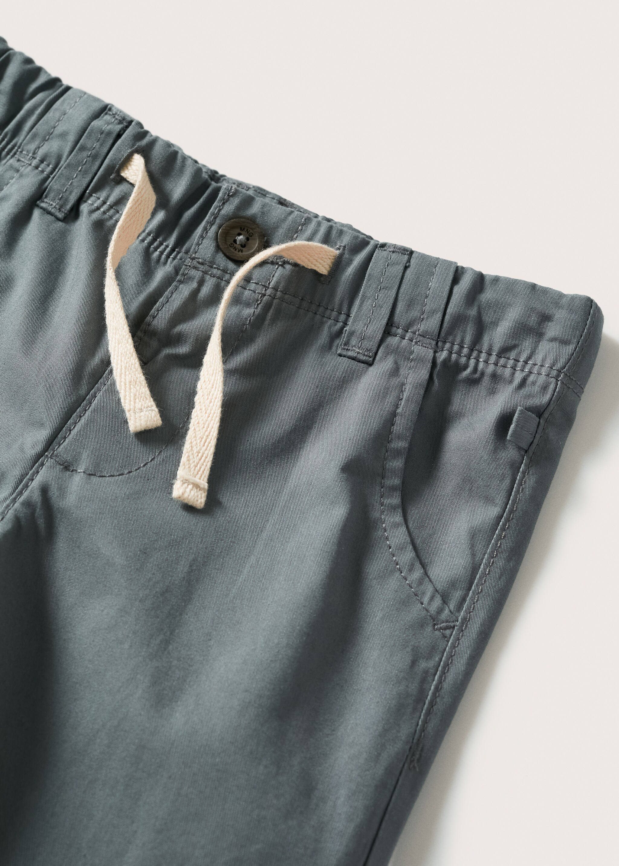 Elastic waist cotton trousers - Details of the article 8