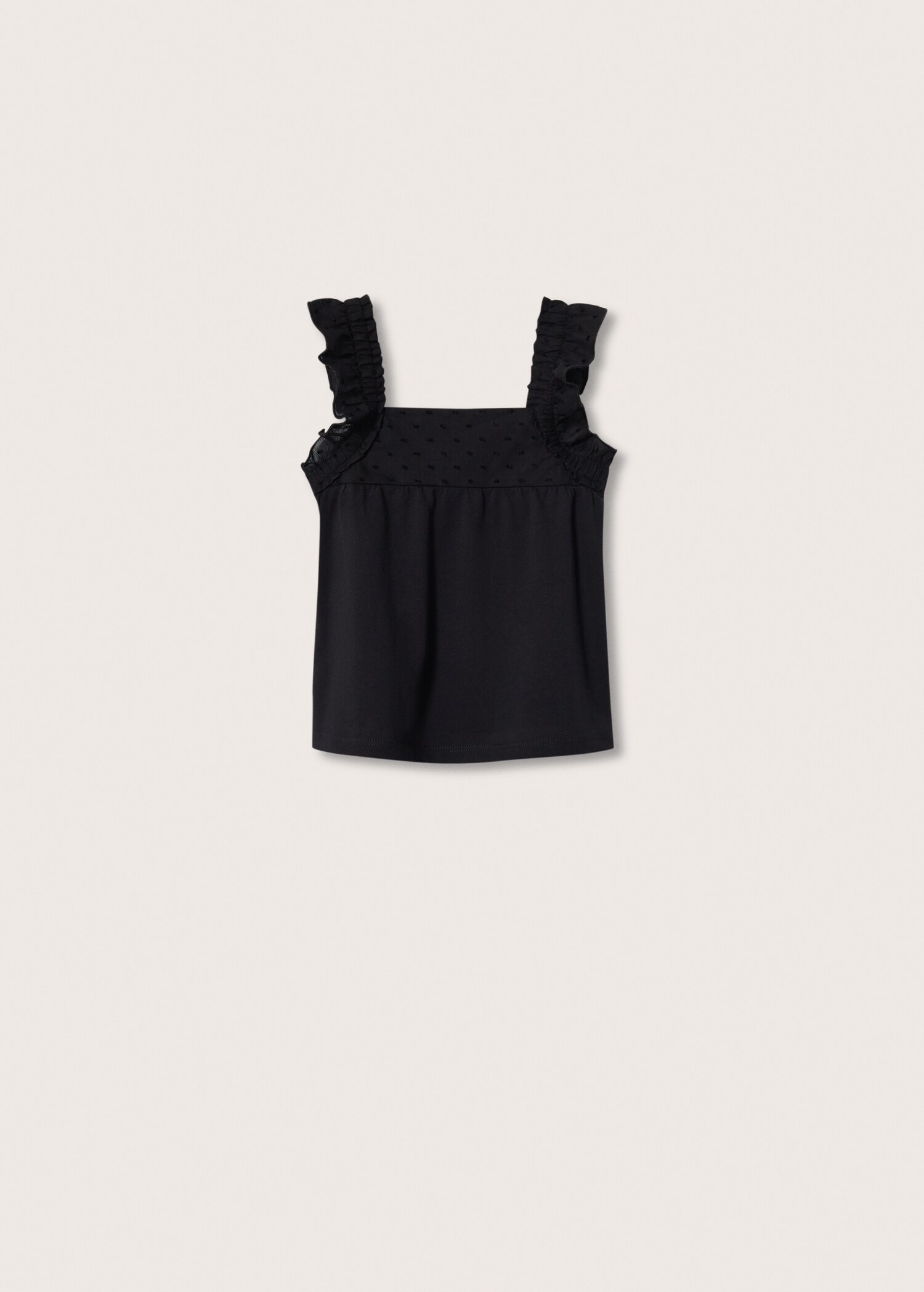 T-shirt de plumetti com alças - Artigo sem modelo