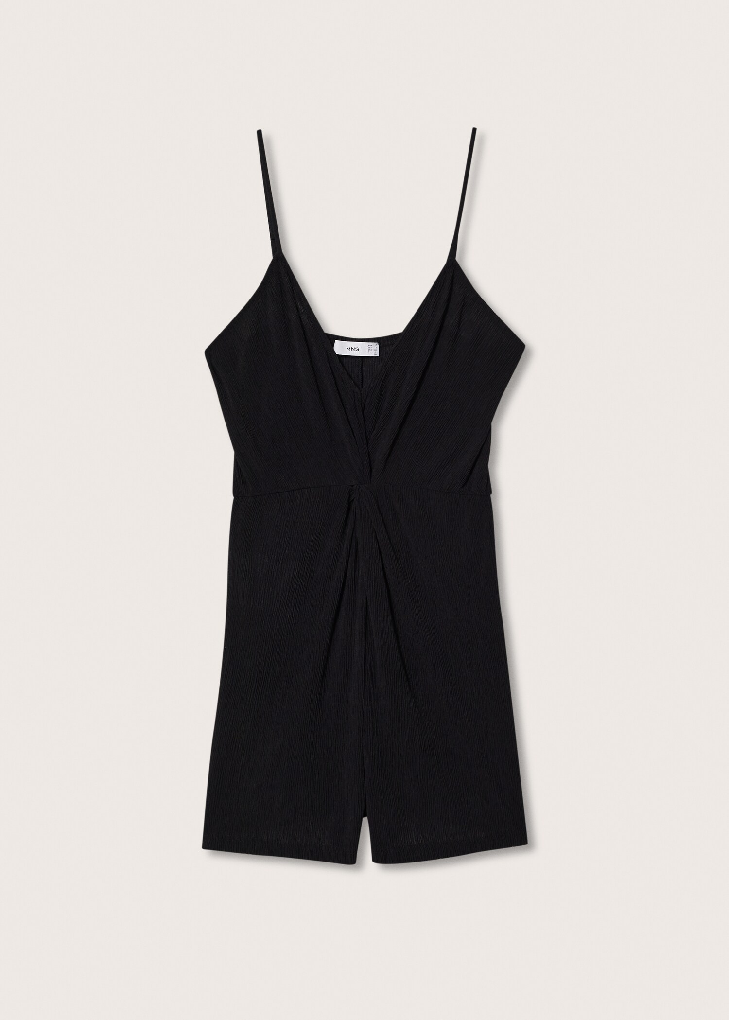 Texturierter Jumpsuit mit Knoten - Artikel ohne Model