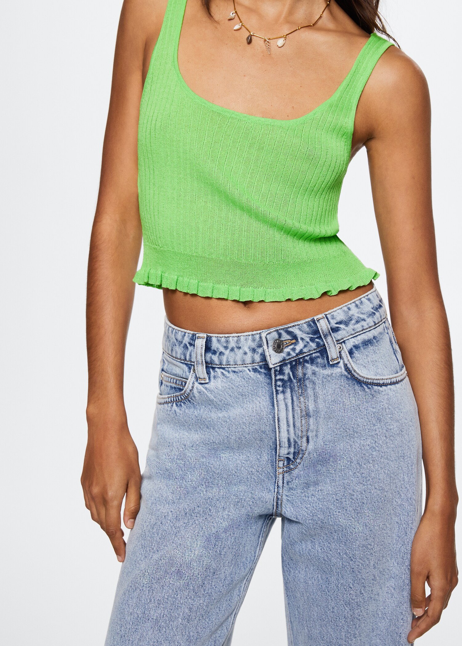 Ribbed crop top - Details of the article 1