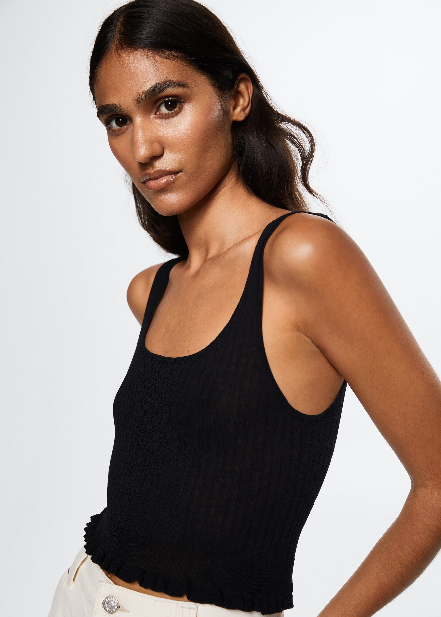 Ribbed crop top - Medium plane