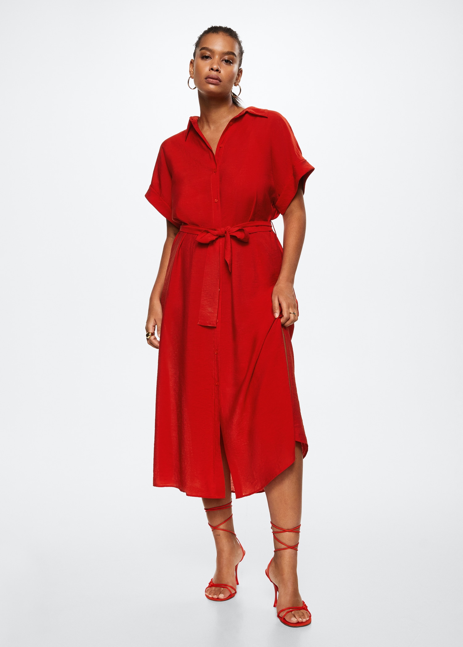Belt shirt dress - Details of the article 4