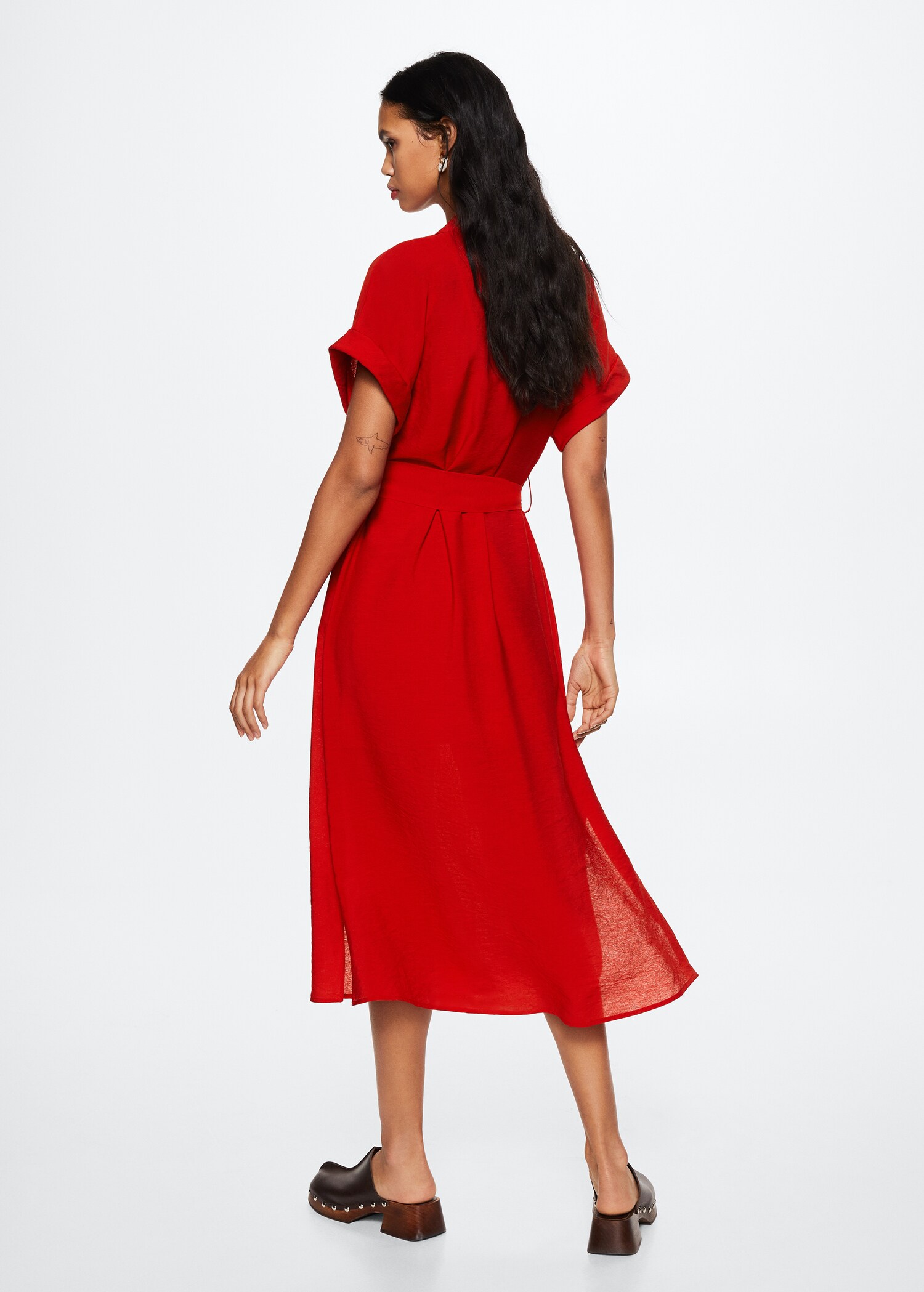Belt shirt dress - Reverse of the article