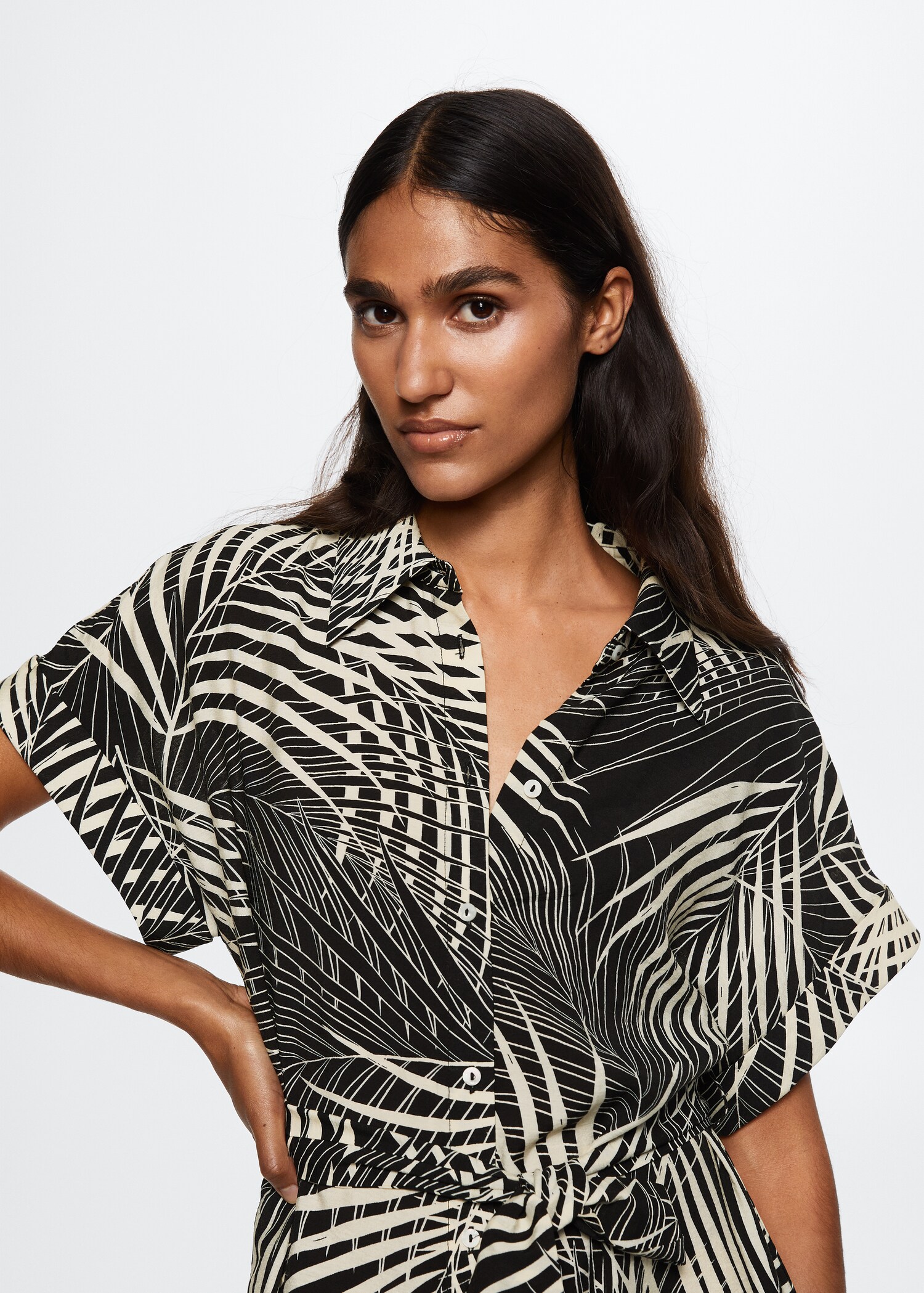 Belt shirt dress - Medium plane