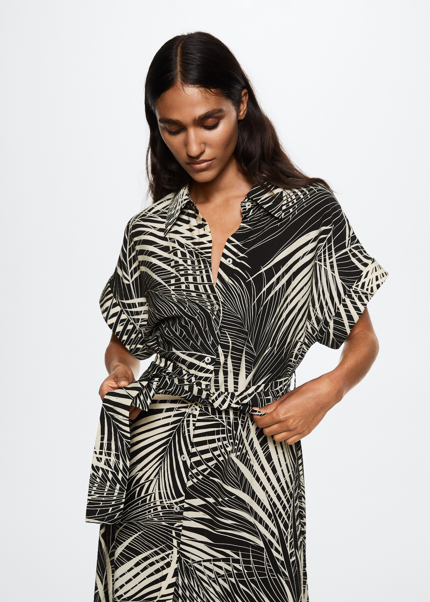 Belt shirt dress - Details of the article 2