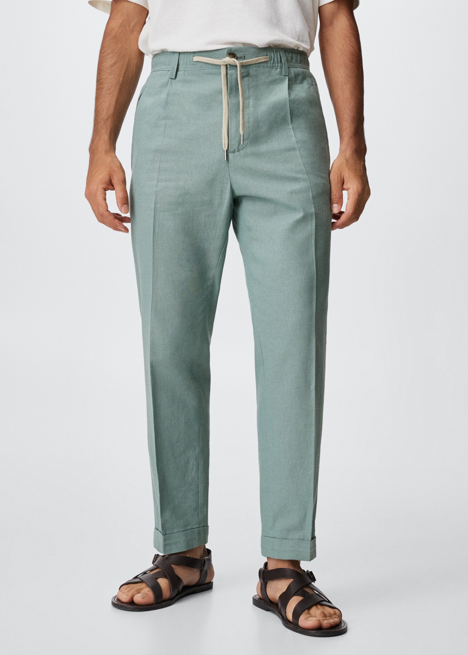 Relaxed-Leinenhose - Mittlere Ansicht