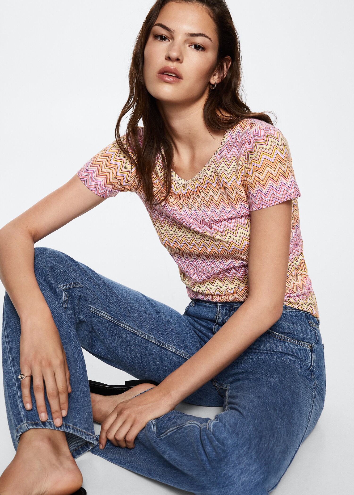 Bedrucktes Baumwoll-T-Shirt - Detail des Artikels 2
