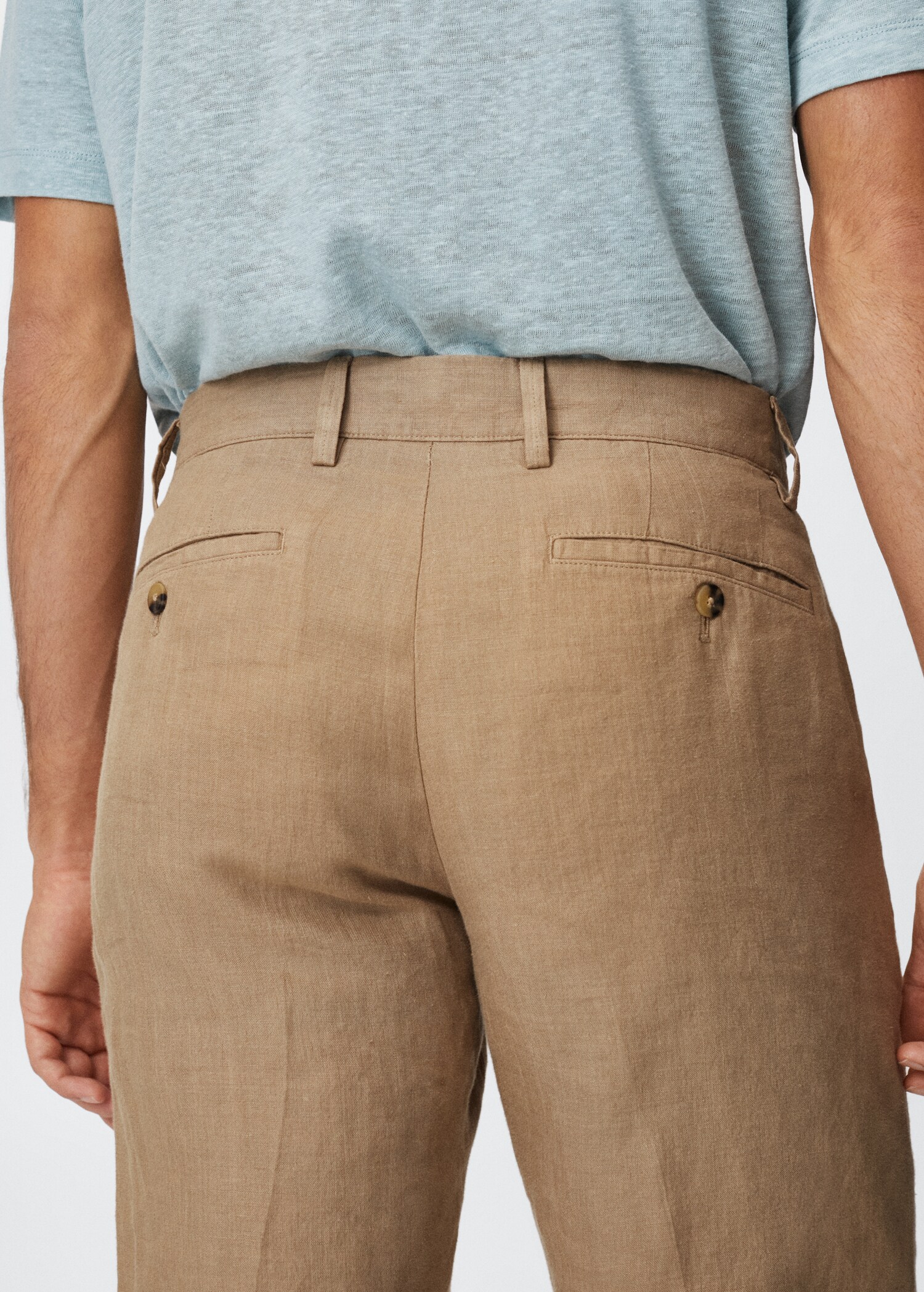 100% linen shorts - Details of the article 3