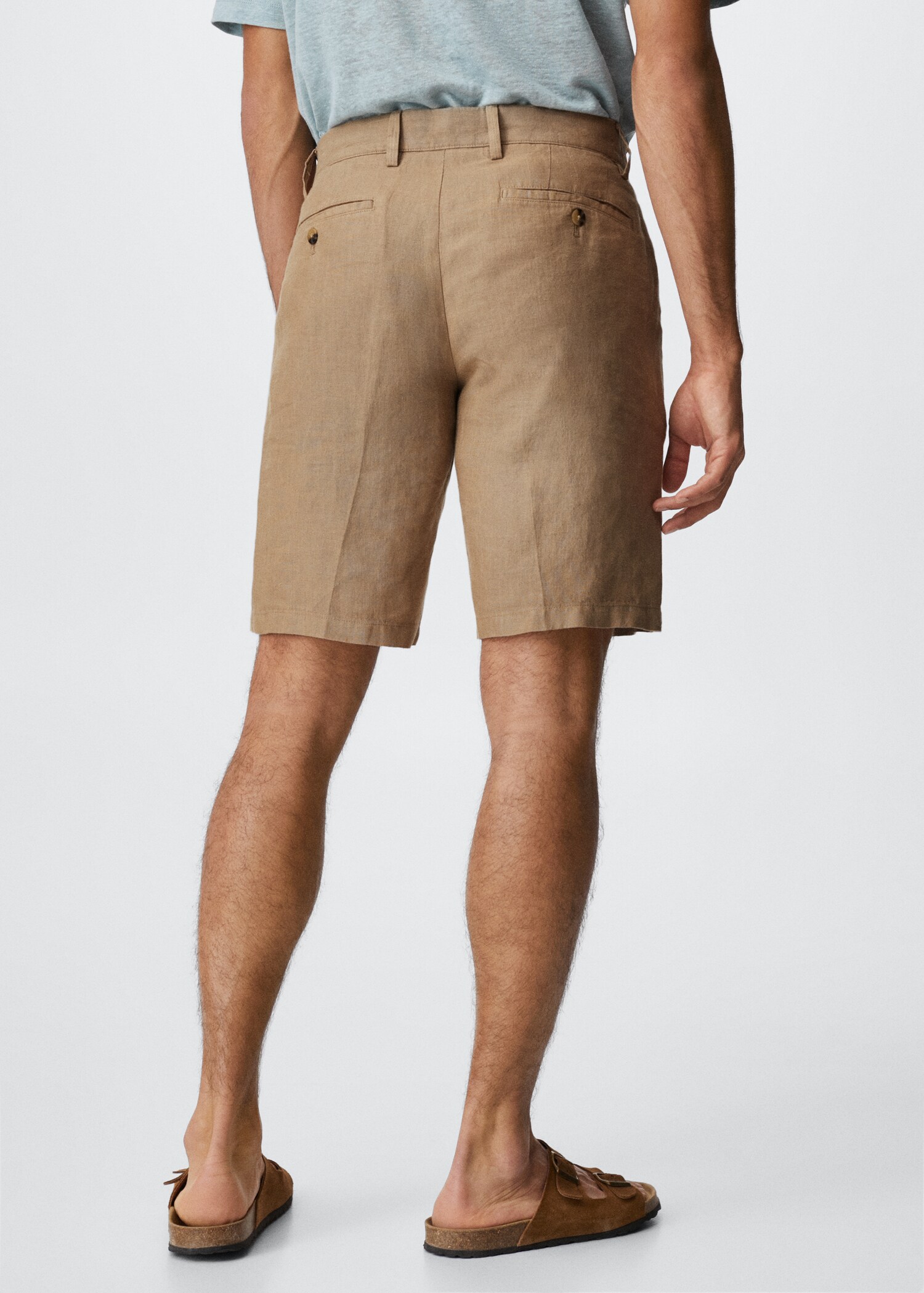 100% linen shorts - Reverse of the article