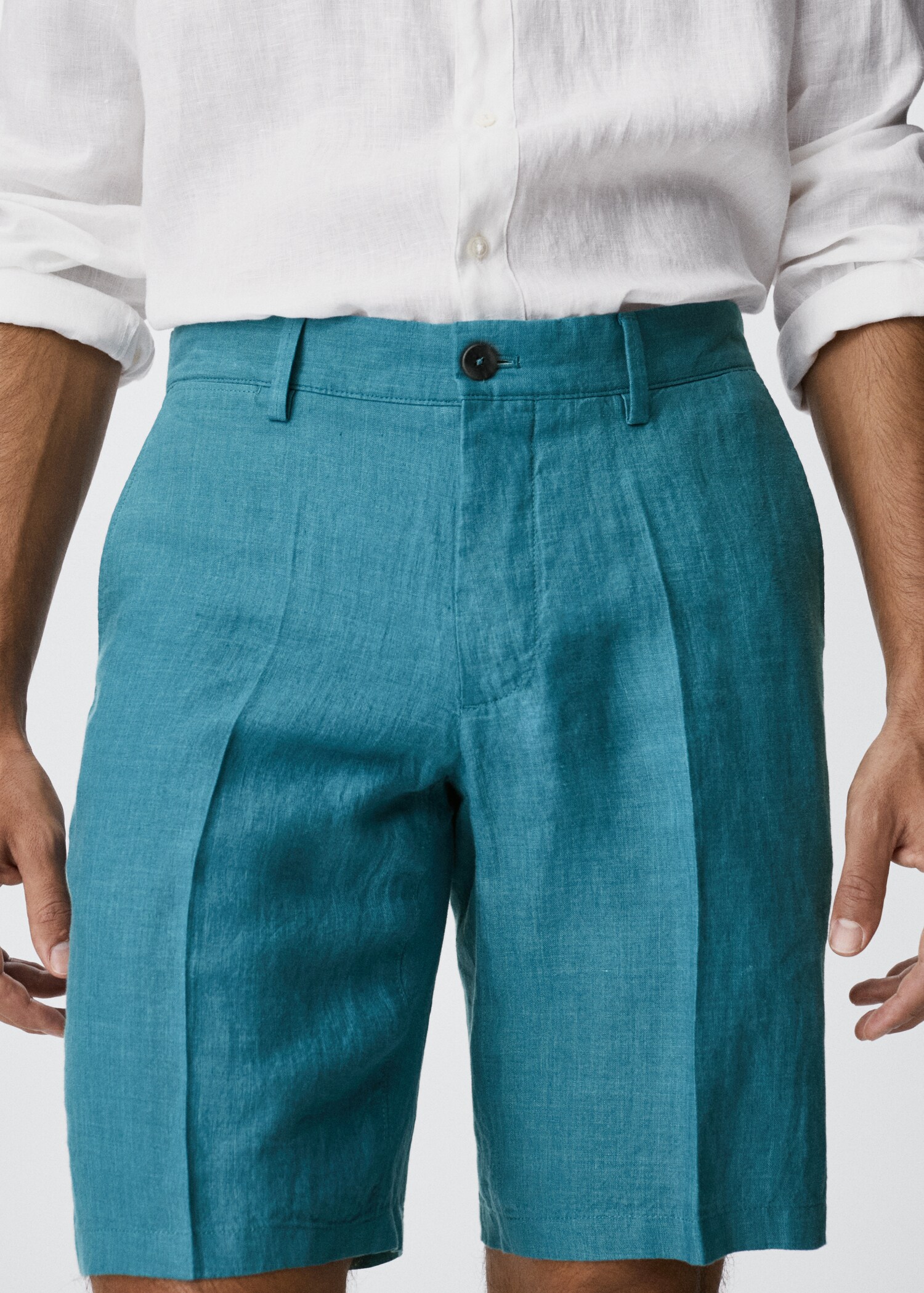 100% linen shorts - Details of the article 1