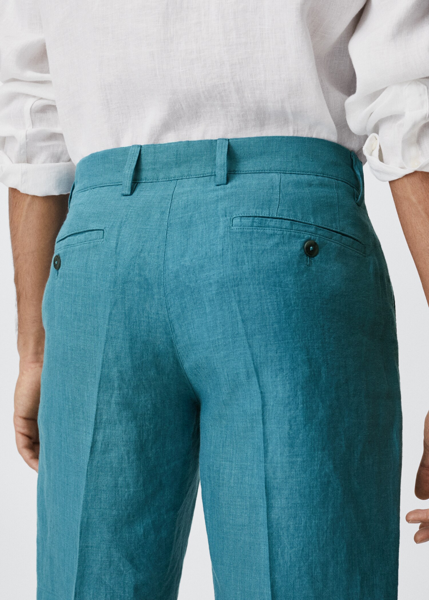 100% linen shorts - Details of the article 3