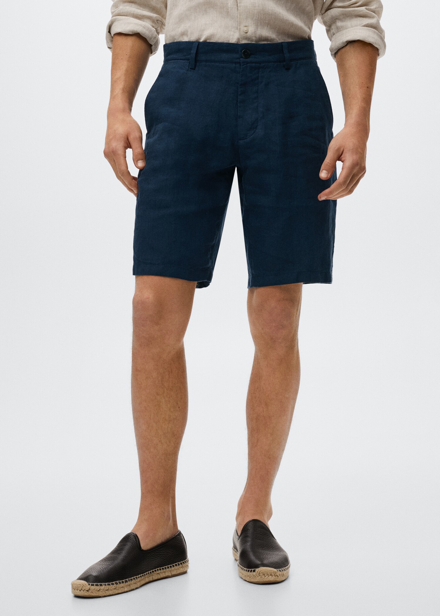 100% linen shorts - Medium plane