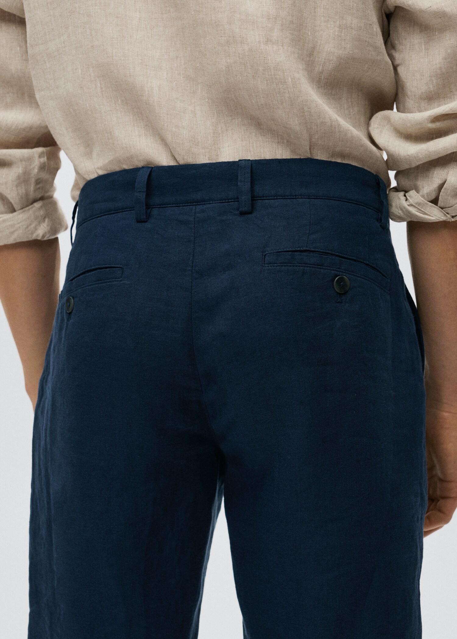 100% linen shorts - Details of the article 3