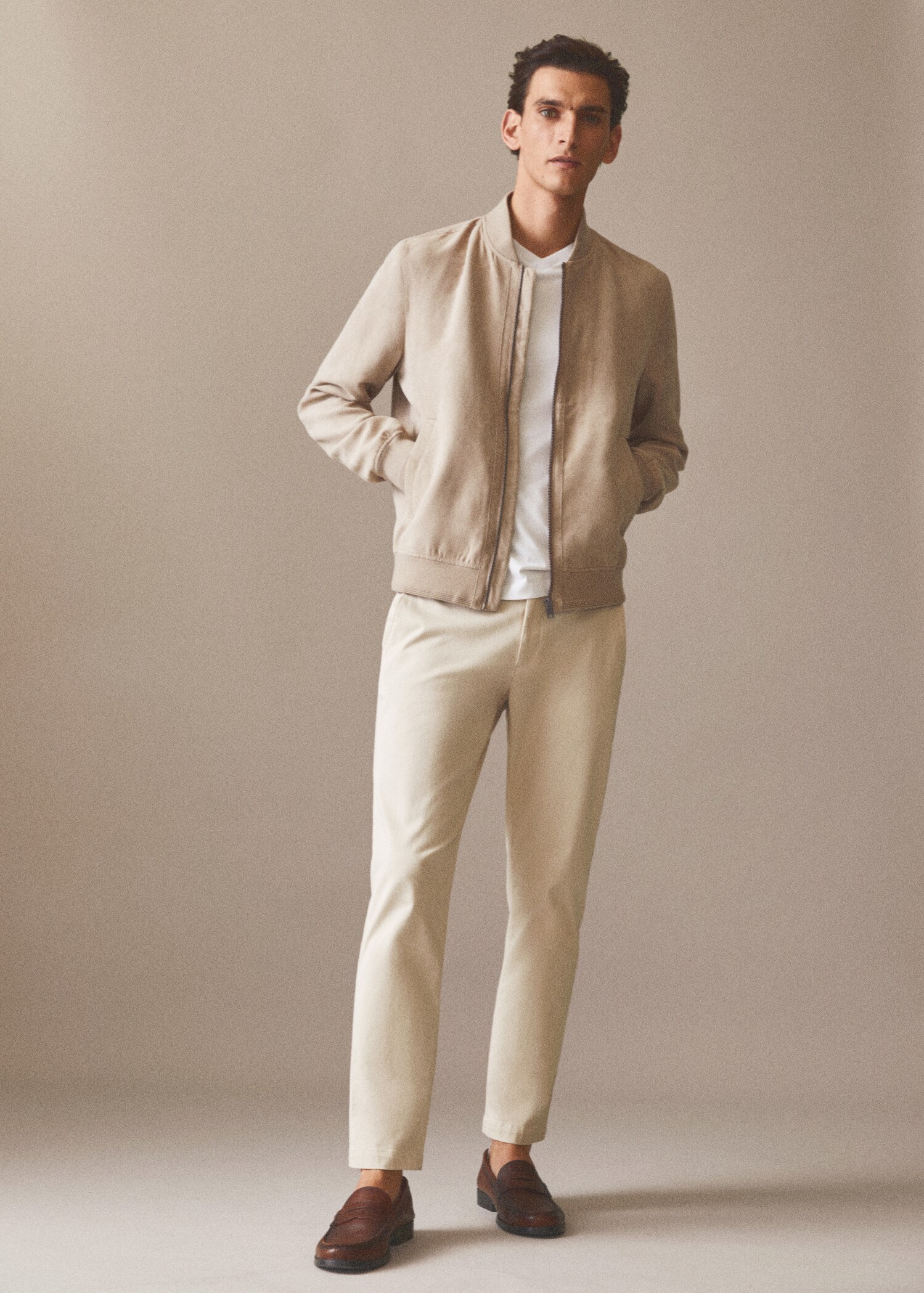 Cotton tapered crop pants - Details of the article 5
