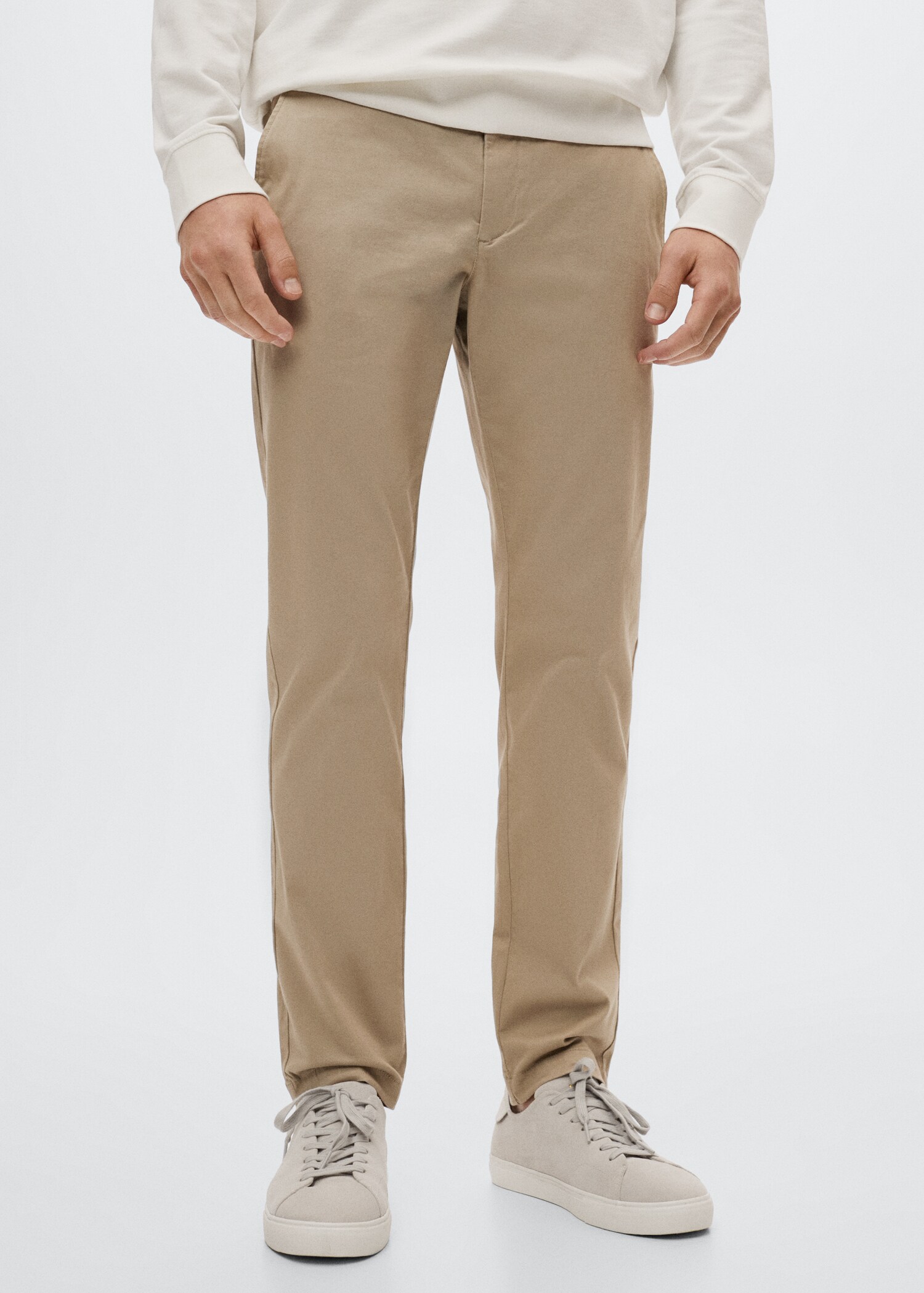 Cotton tapered crop pants - Medium plane