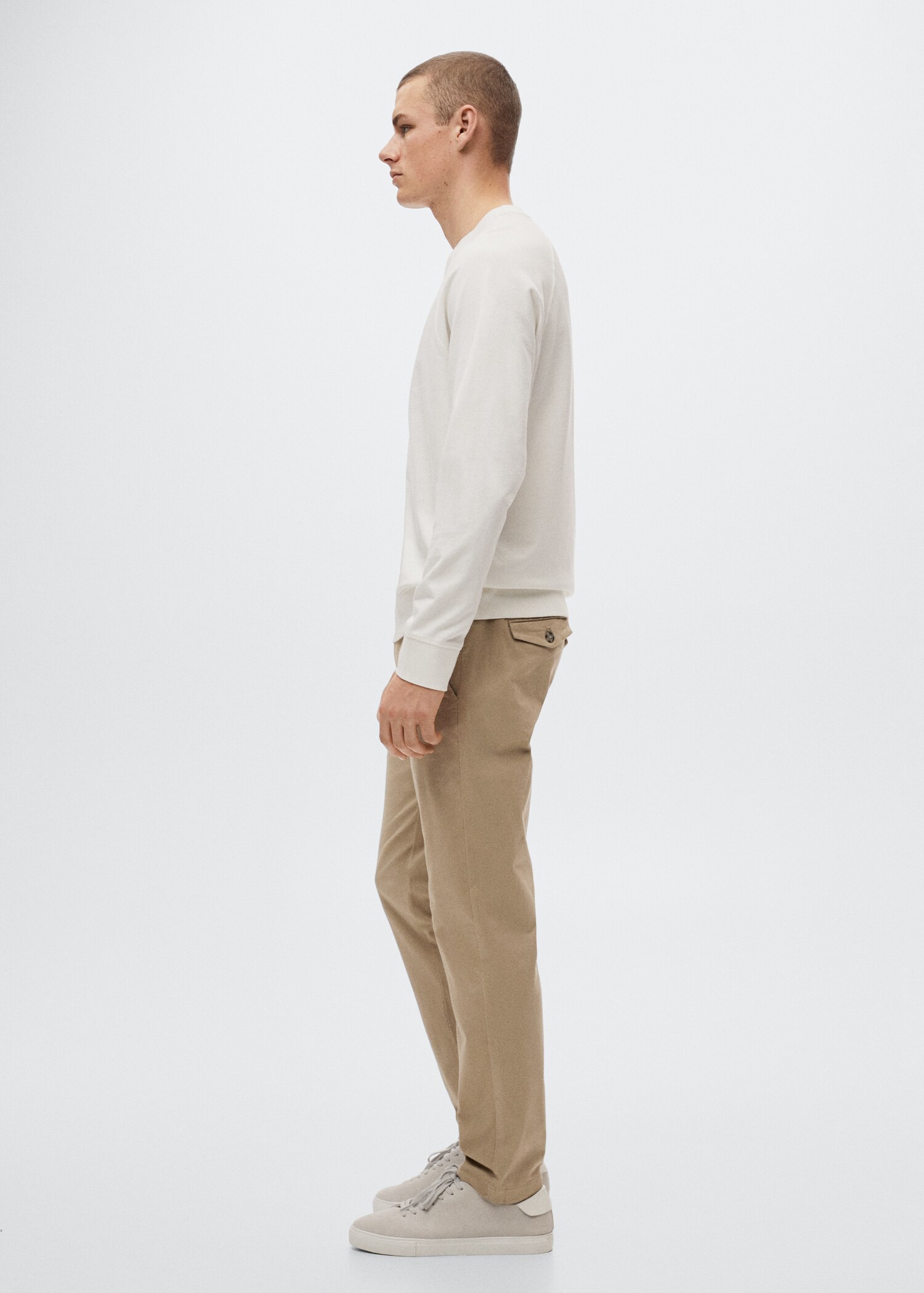 Cotton tapered crop pants - Details of the article 2