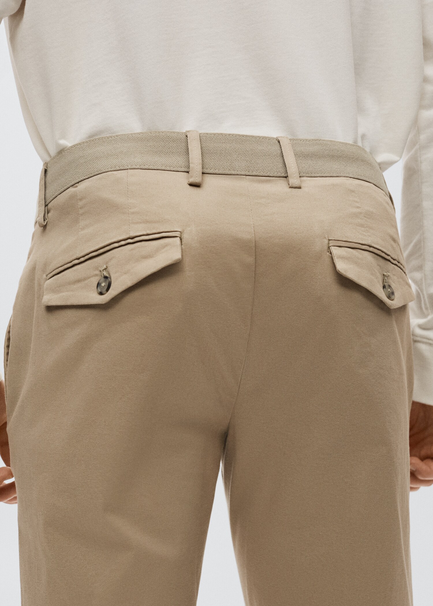 Cotton tapered crop pants - Details of the article 3