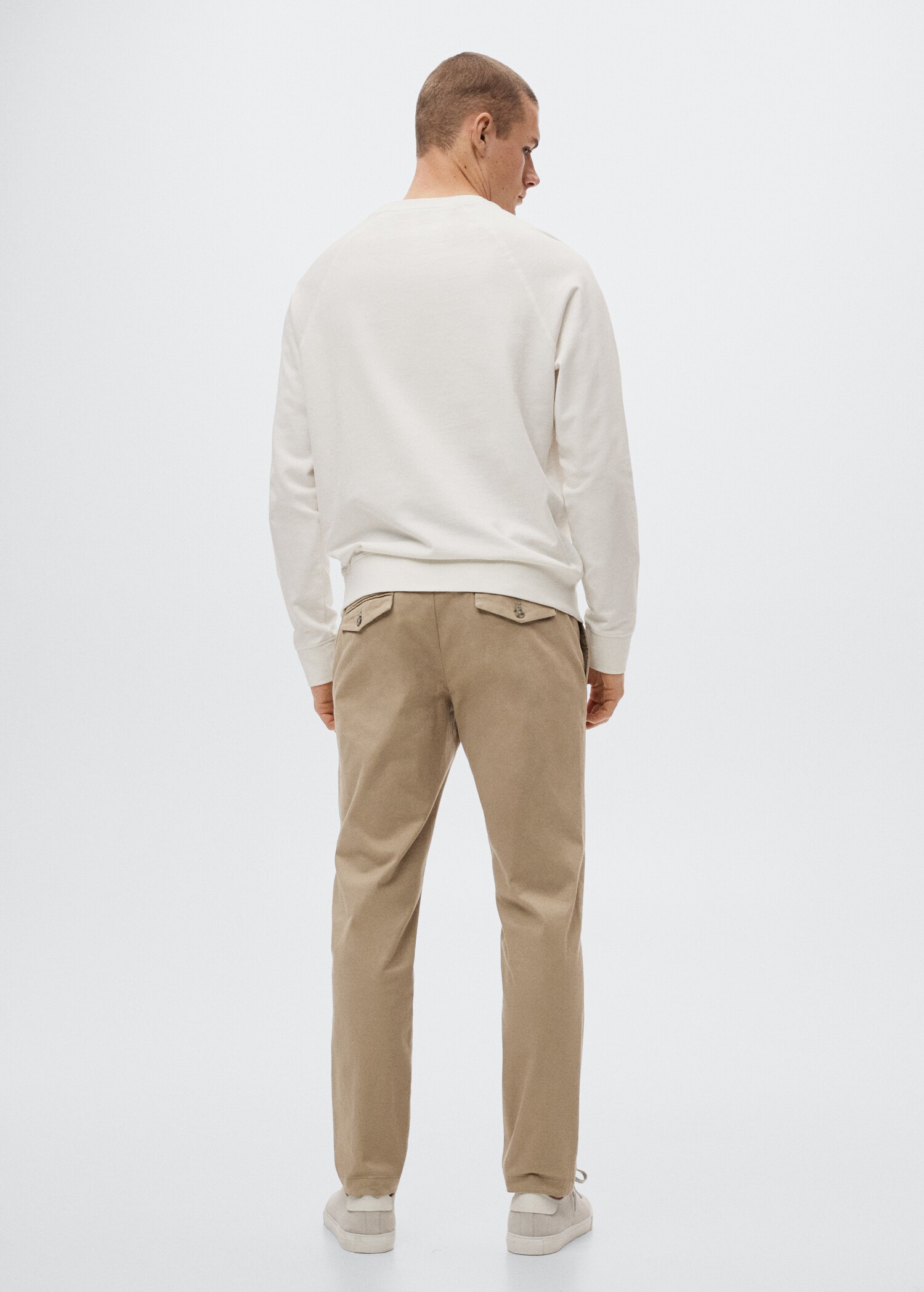 Cotton tapered crop pants - Reverse of the article