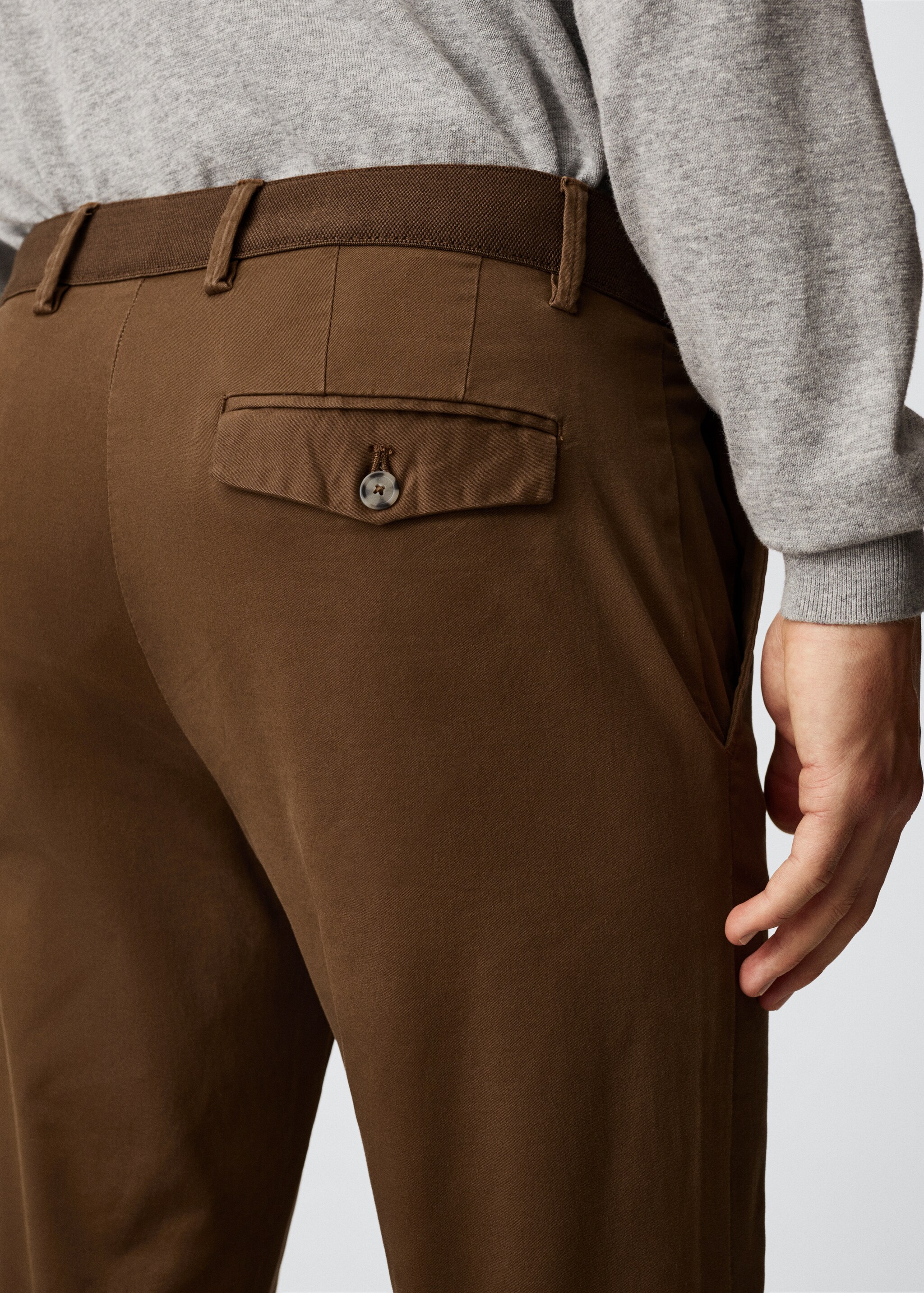 Cotton tapered crop pants - Details of the article 6