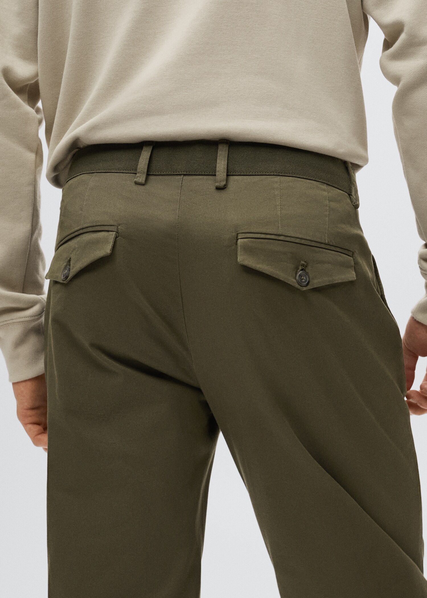 Cotton tapered crop pants - Details of the article 3