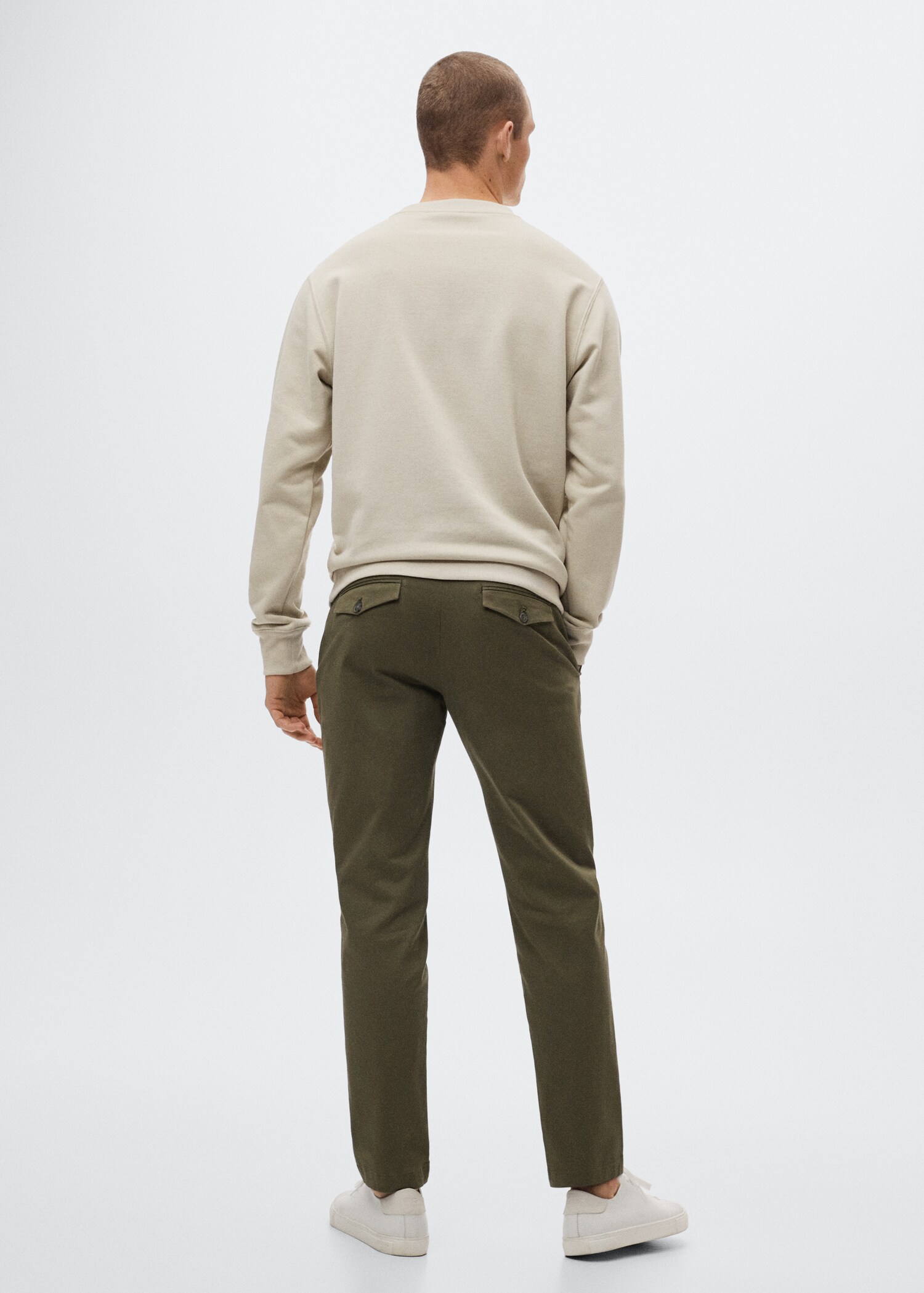Cotton tapered crop pants - Reverse of the article