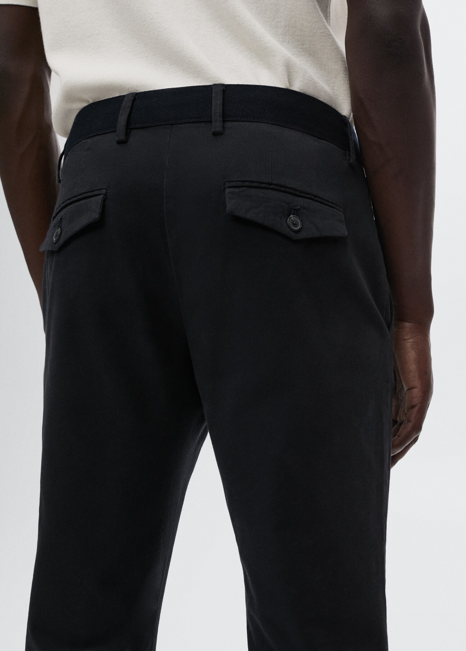 Cotton tapered crop pants - Details of the article 3