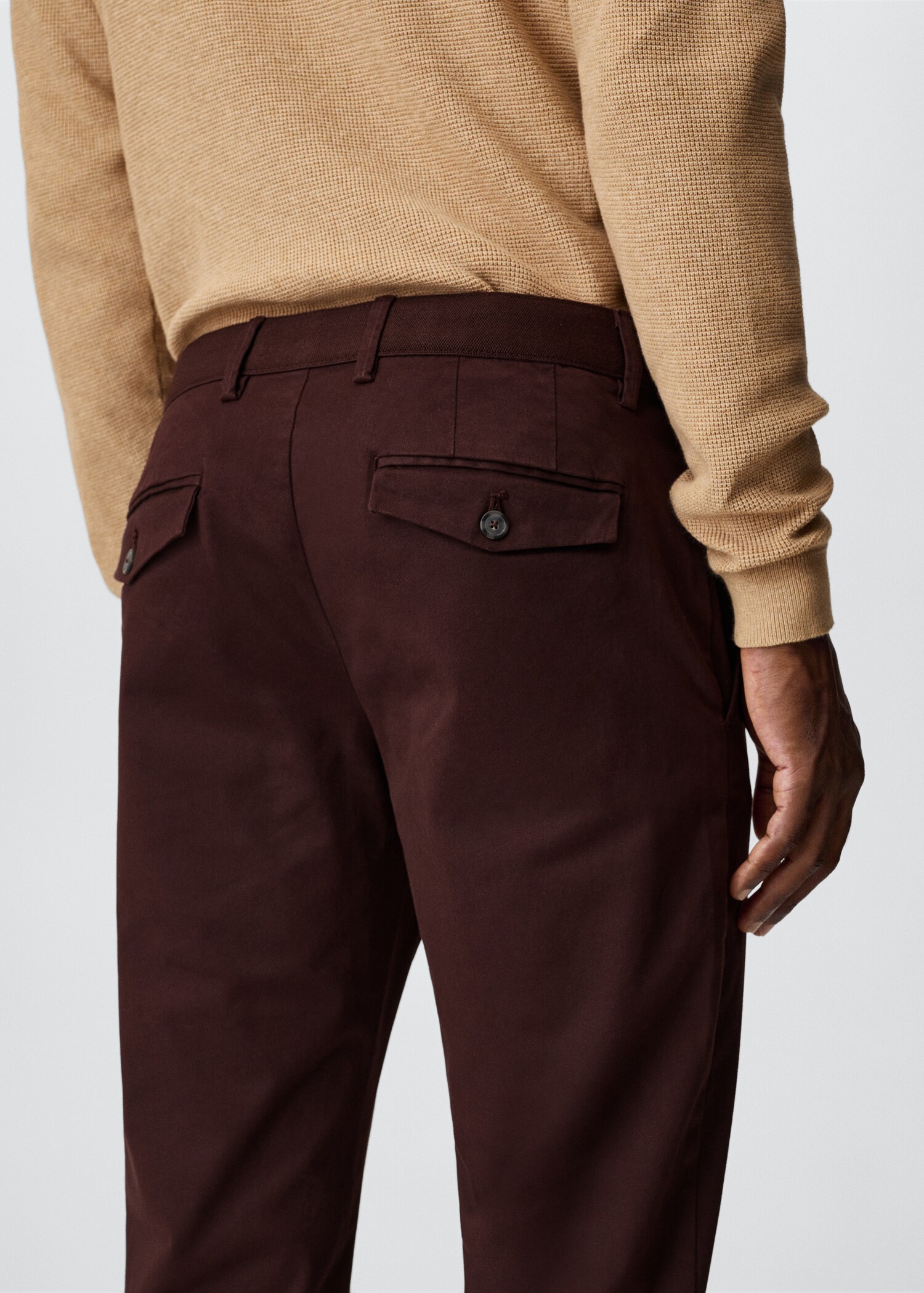Cotton tapered crop pants - Details of the article 1