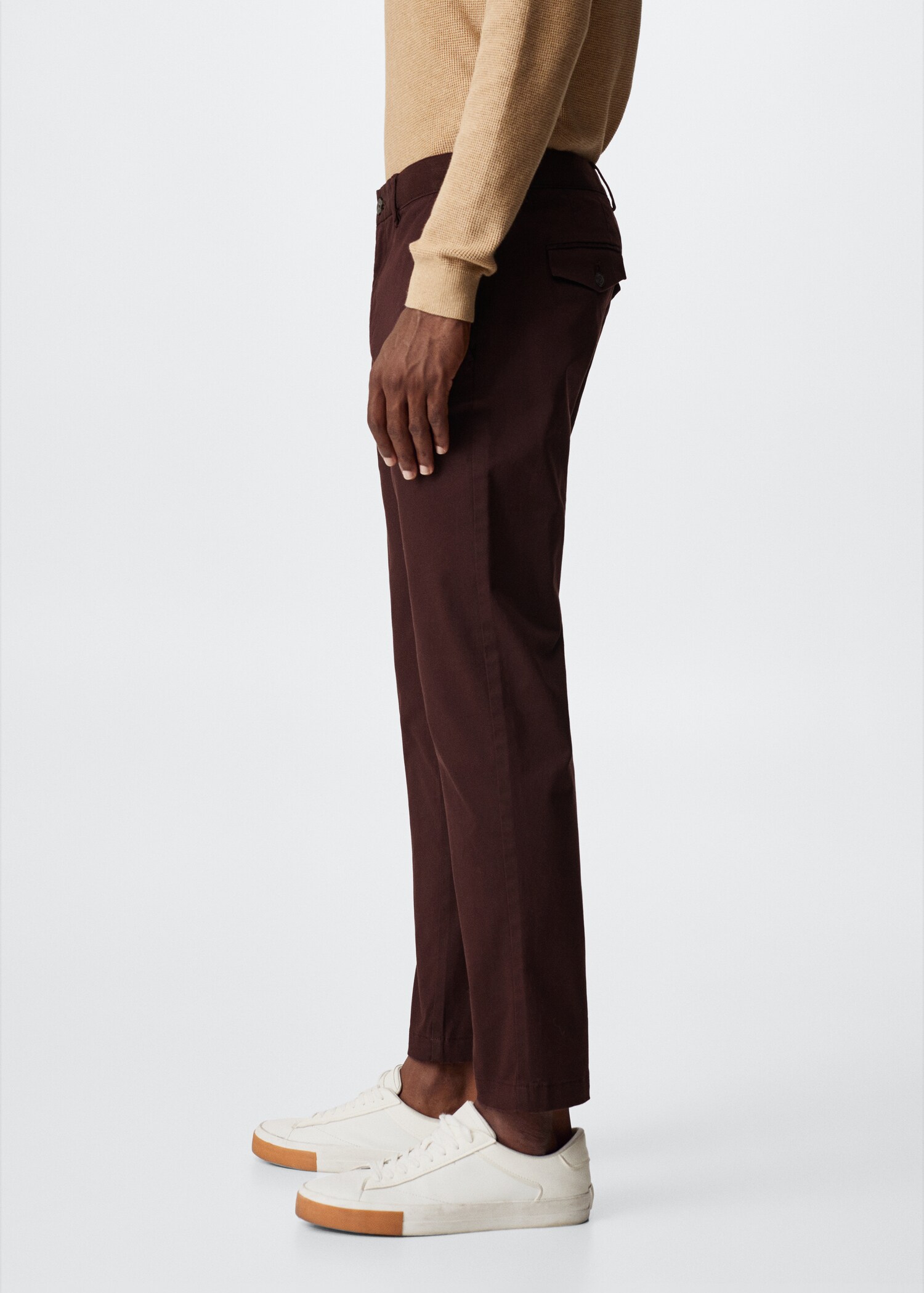 Cotton tapered crop pants - Details of the article 6