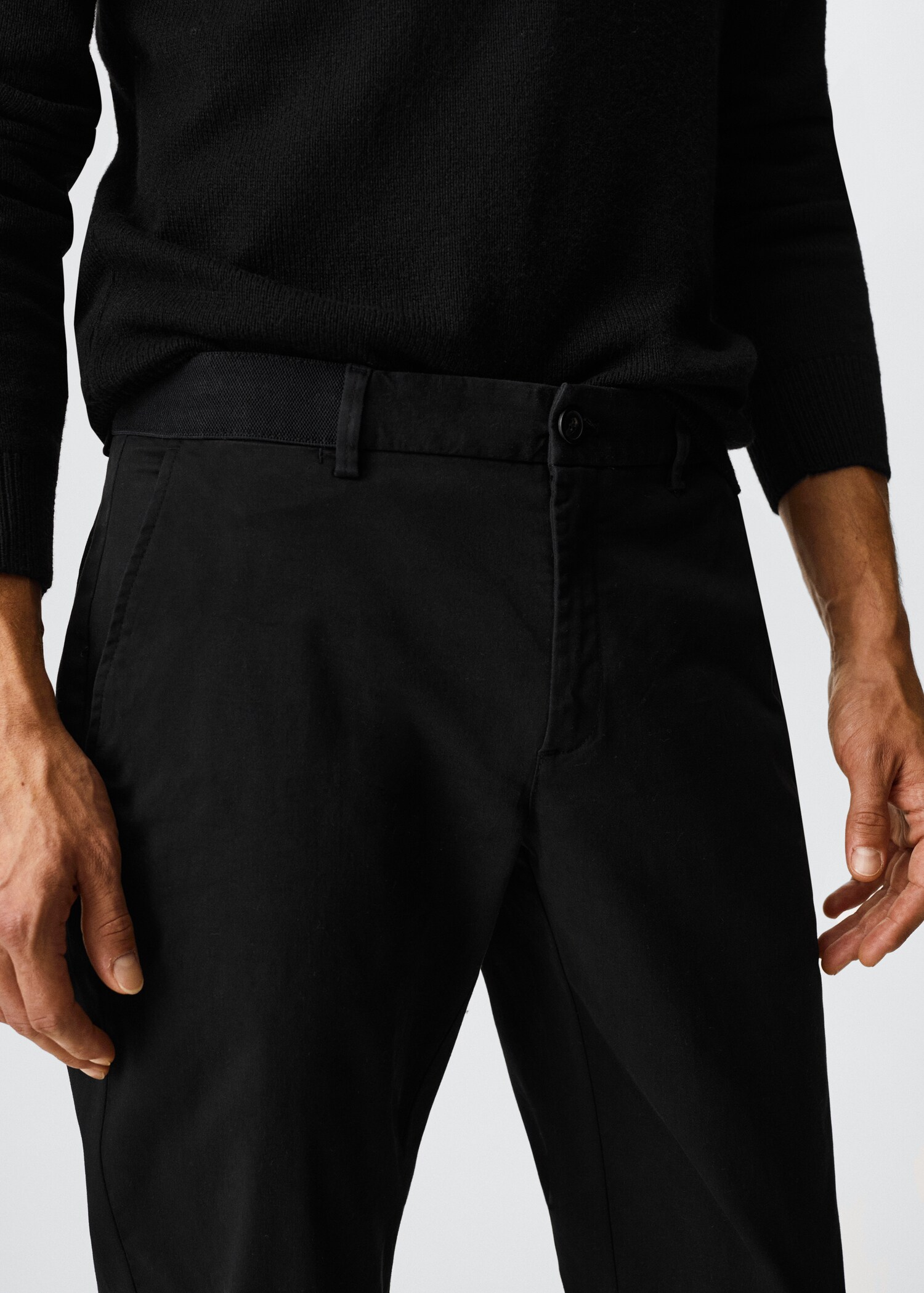 Cotton tapered crop pants - Details of the article 6