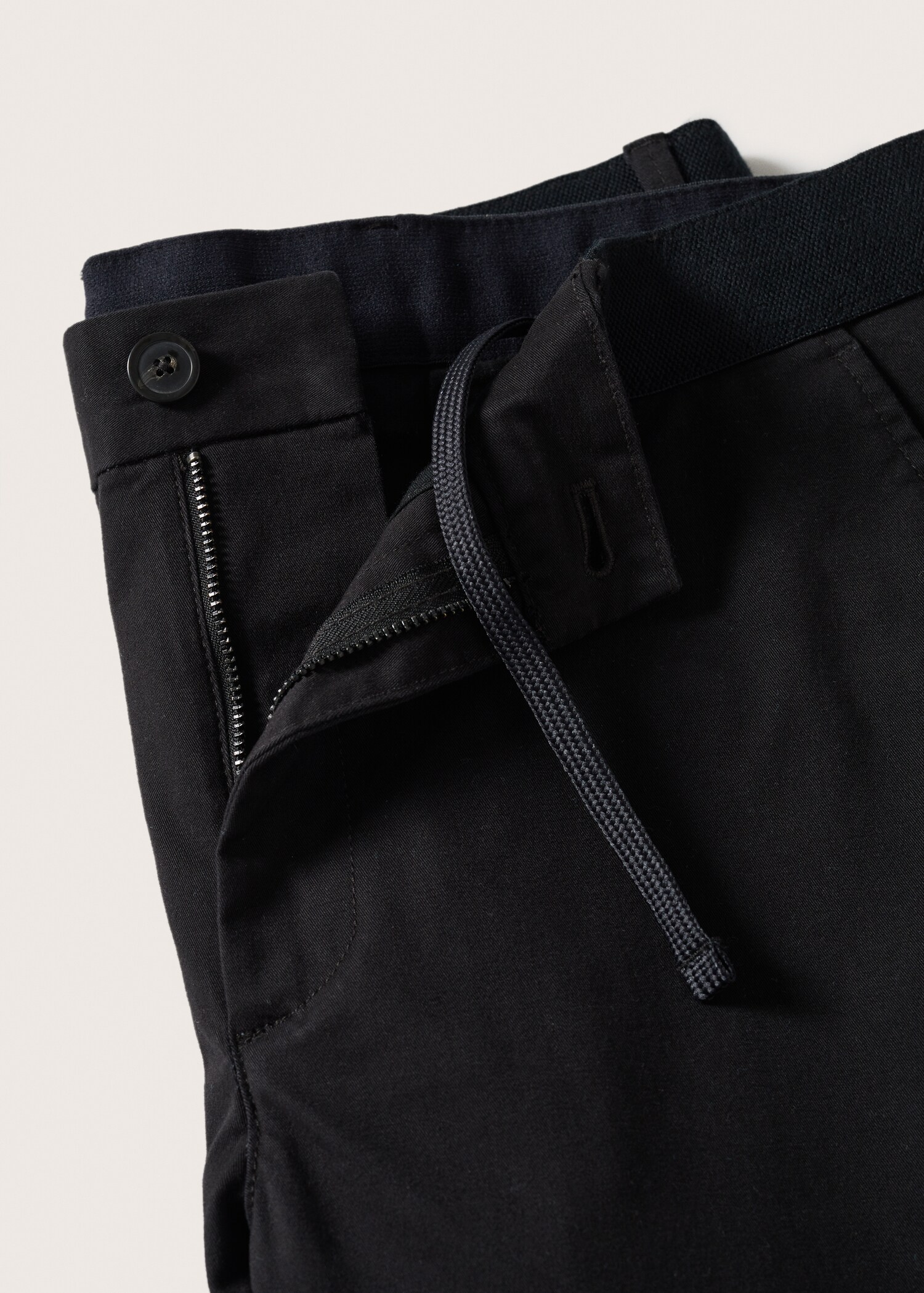 Cotton tapered crop pants - Details of the article 8