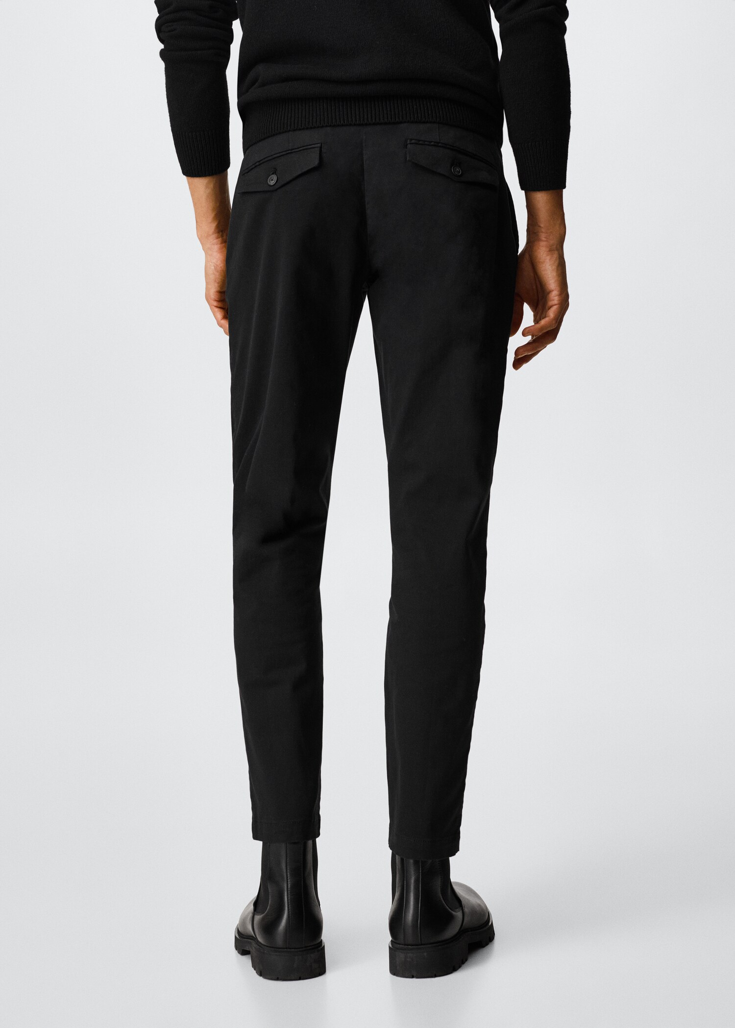 Cotton tapered crop pants - Reverse of the article
