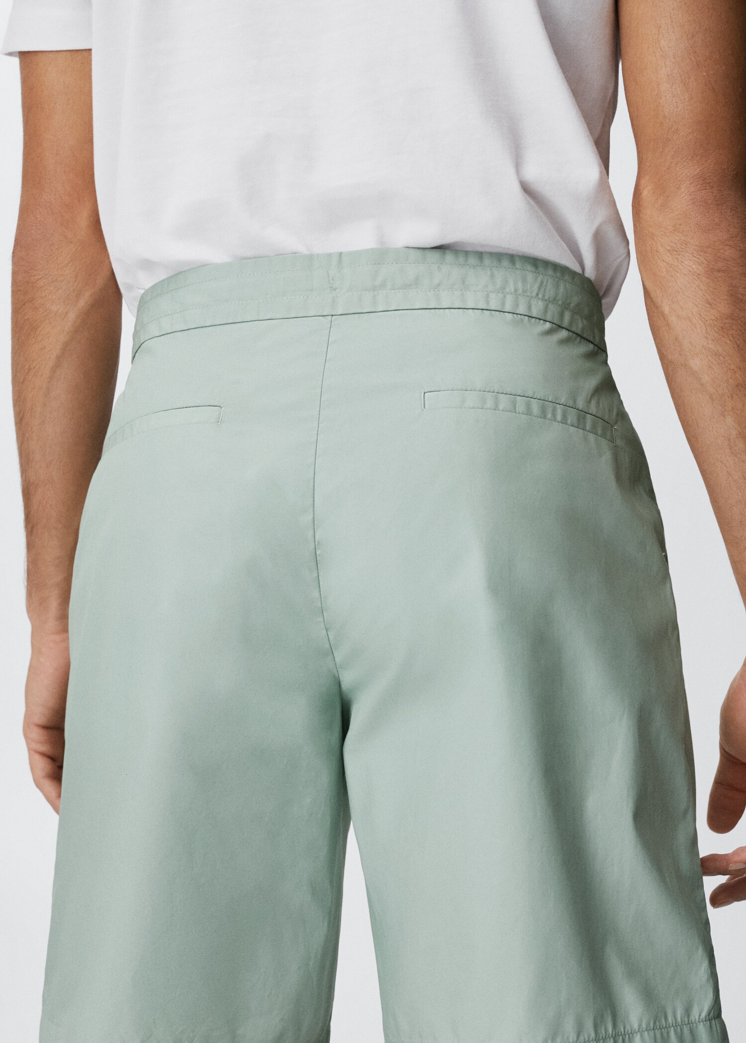 Cotton shorts with drawstring - Details of the article 3